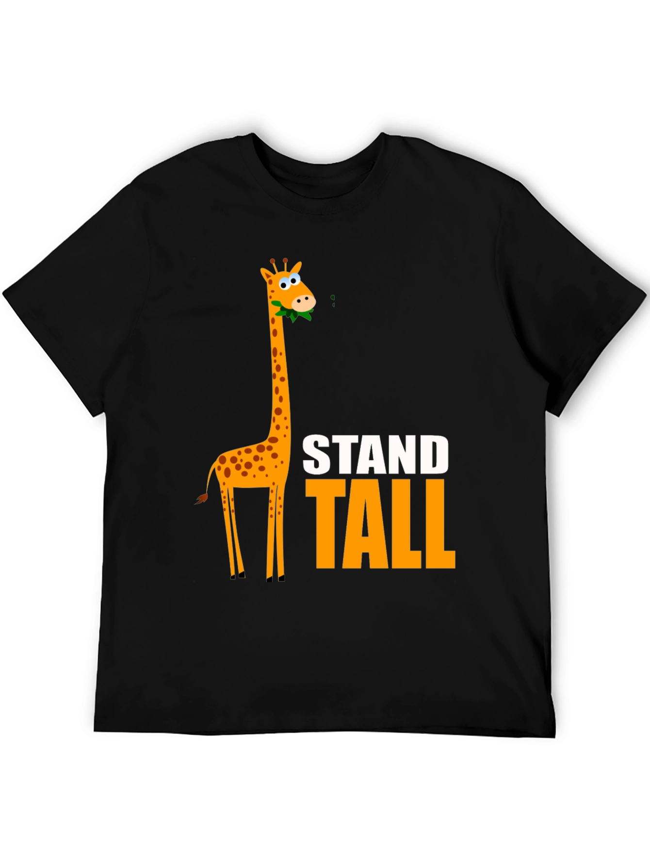 Stand Tall Giraffe Graphic Tee - Black