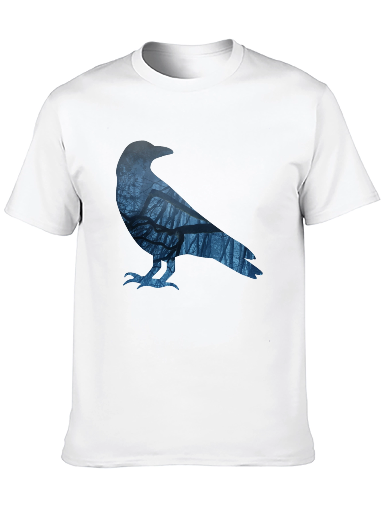 Raven Silhouette T-Shirt - Forest Graphic Tee
