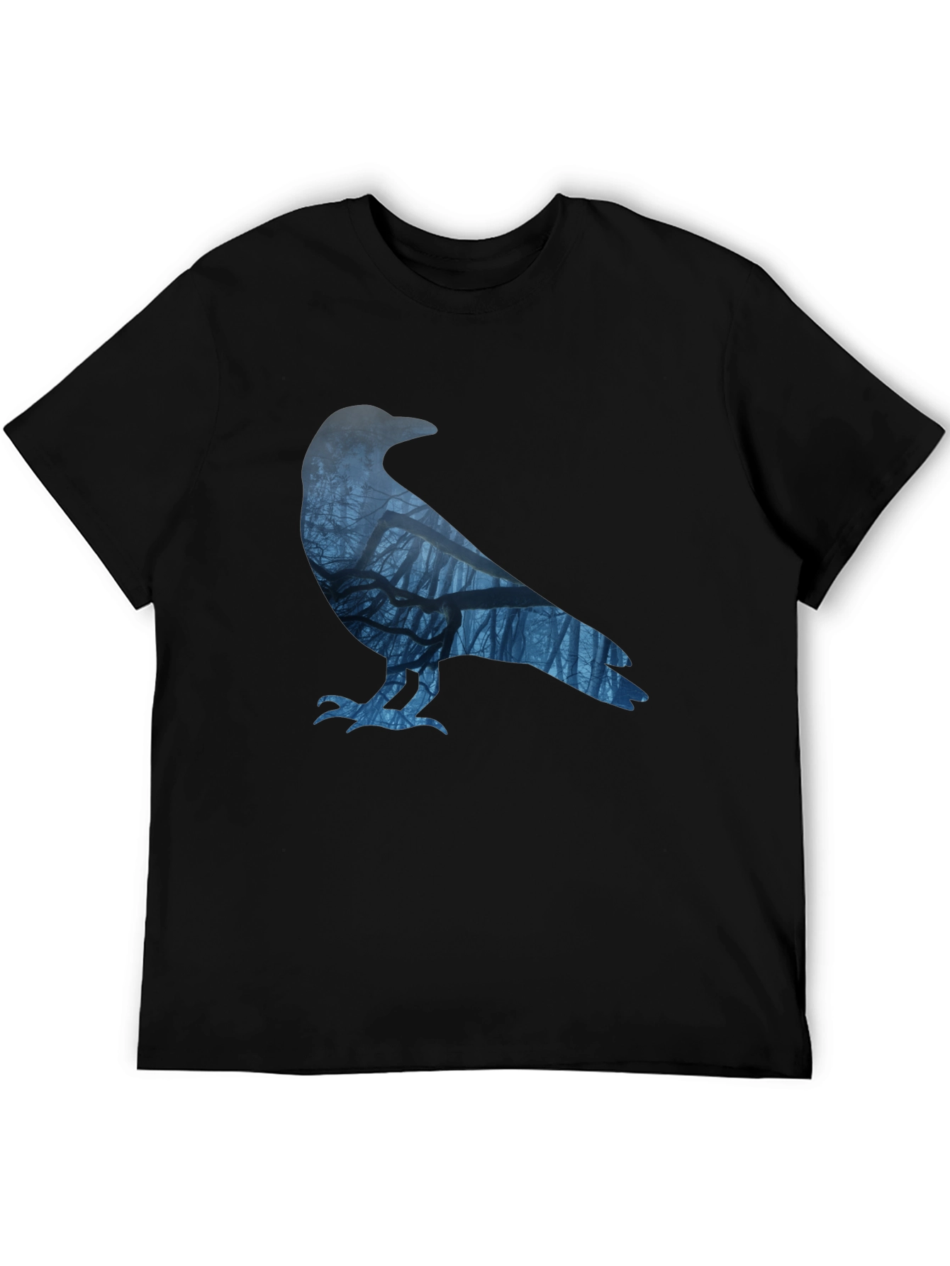 Raven Silhouette T-Shirt - Forest Graphic Tee