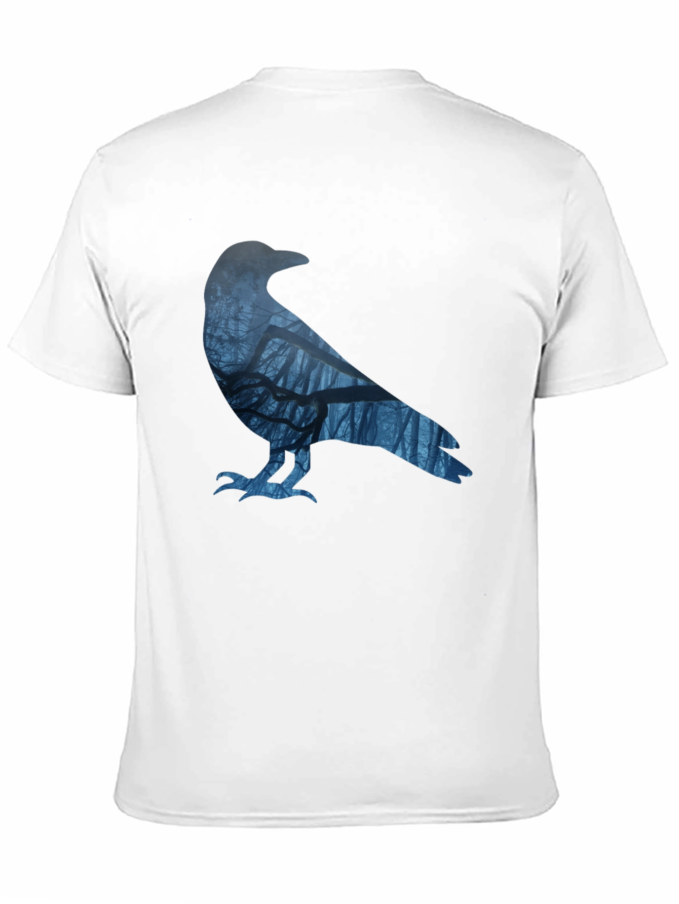 Raven Silhouette T-Shirt - Forest Graphic Tee