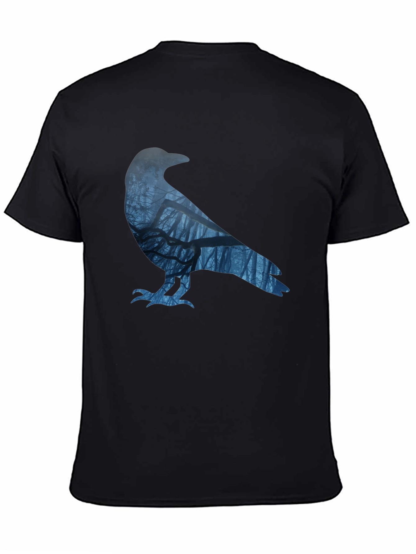 Raven Silhouette T-Shirt - Forest Graphic Tee