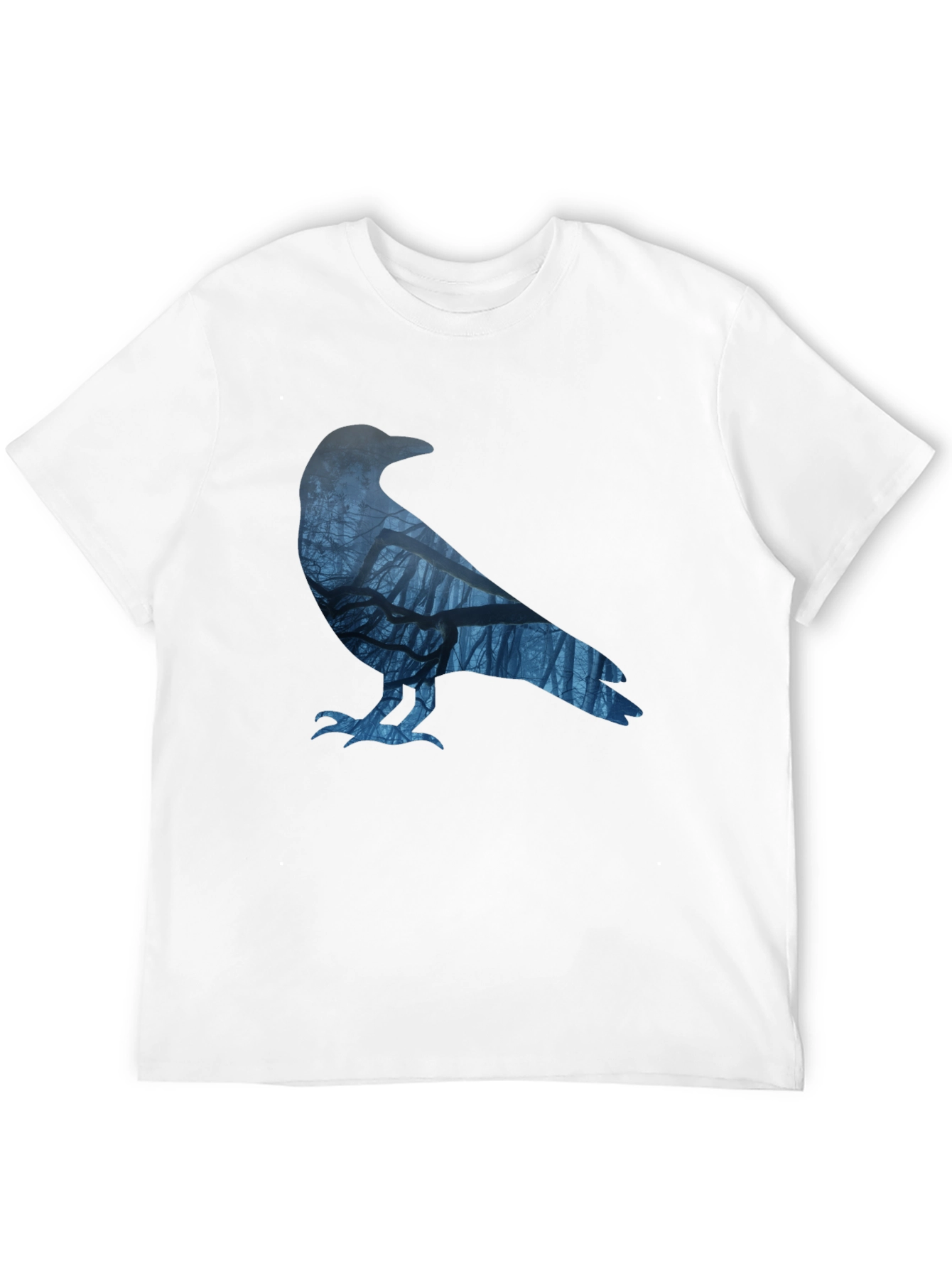 Raven Silhouette T-Shirt - Forest Graphic Tee