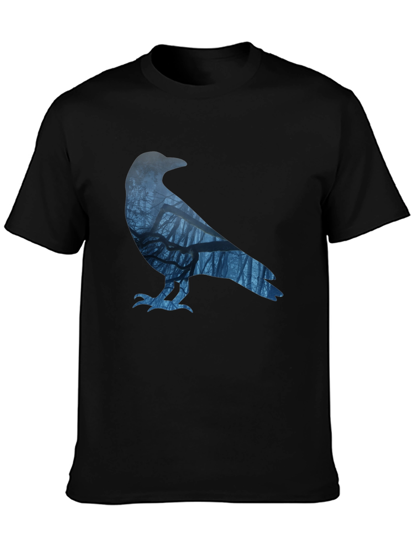 Raven Silhouette T-Shirt - Forest Graphic Tee