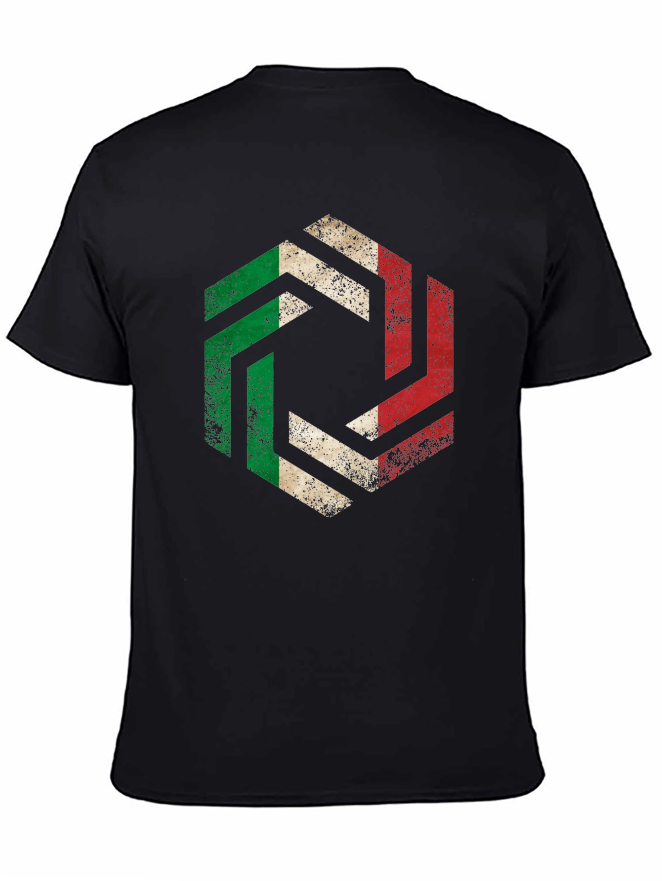 Italian Flag Geometric T-Shirt