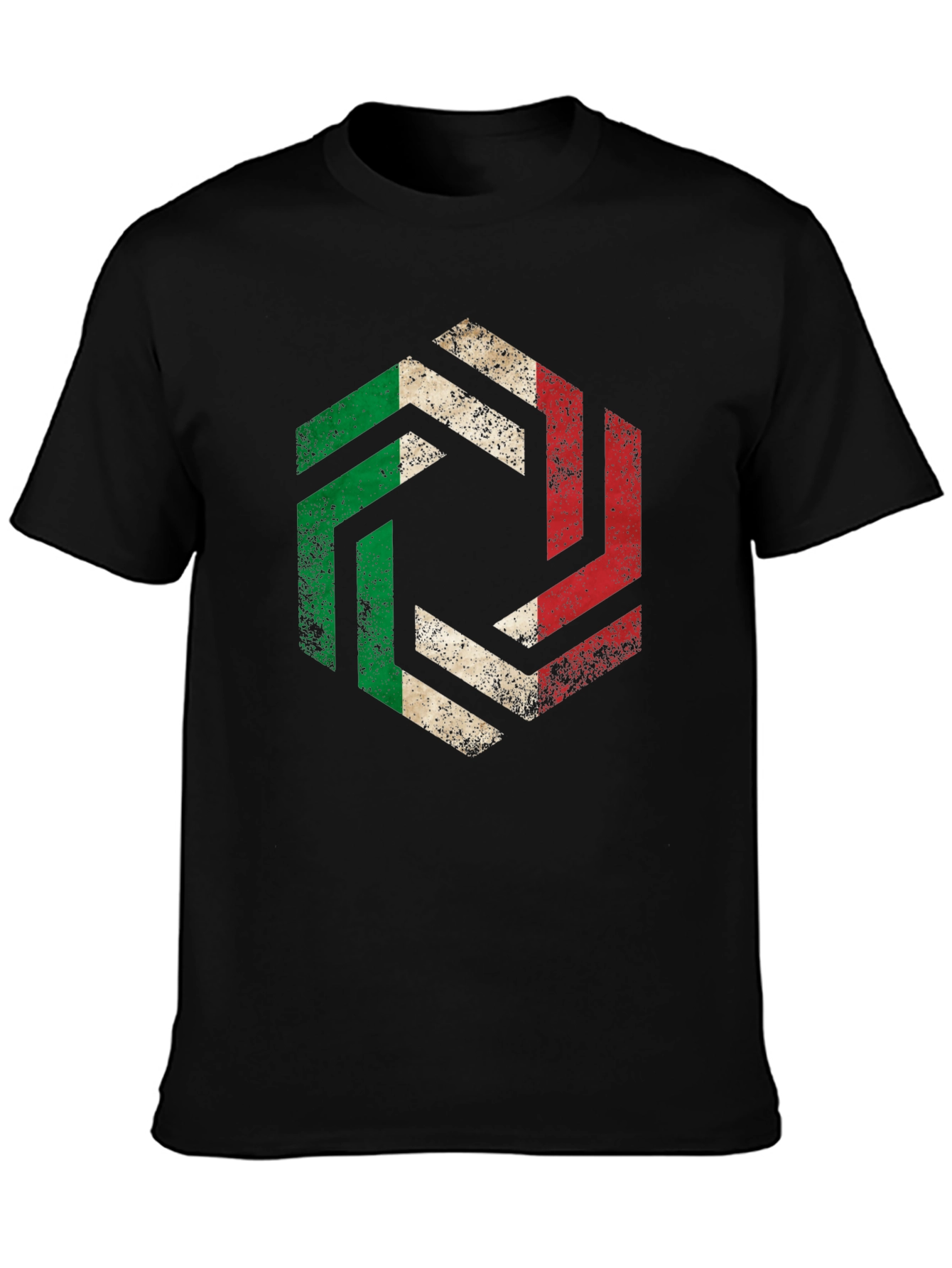 Italian Flag Geometric T-Shirt