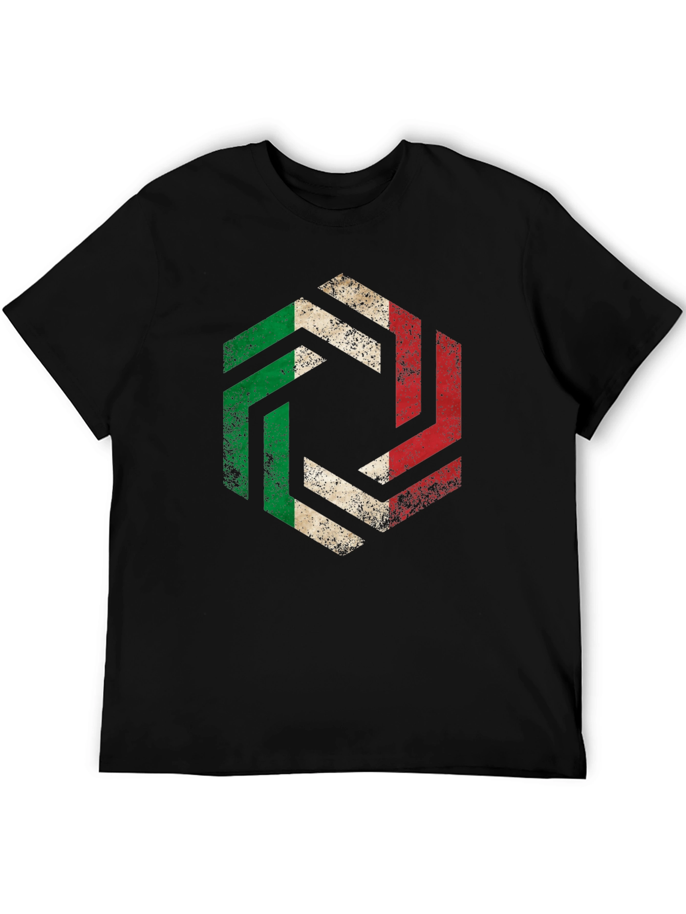 Italian Flag Geometric T-Shirt