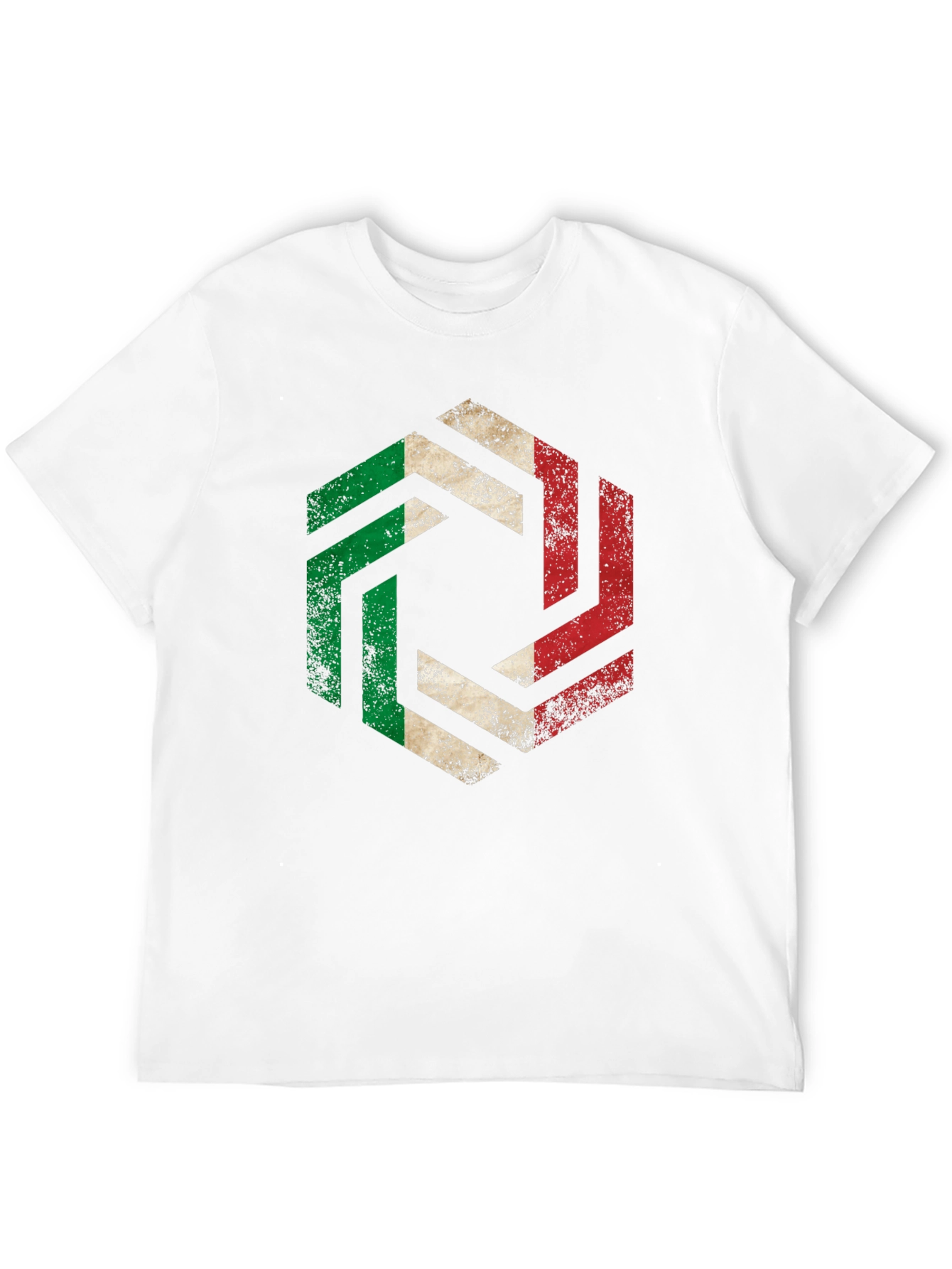 Italian Flag Geometric T-Shirt
