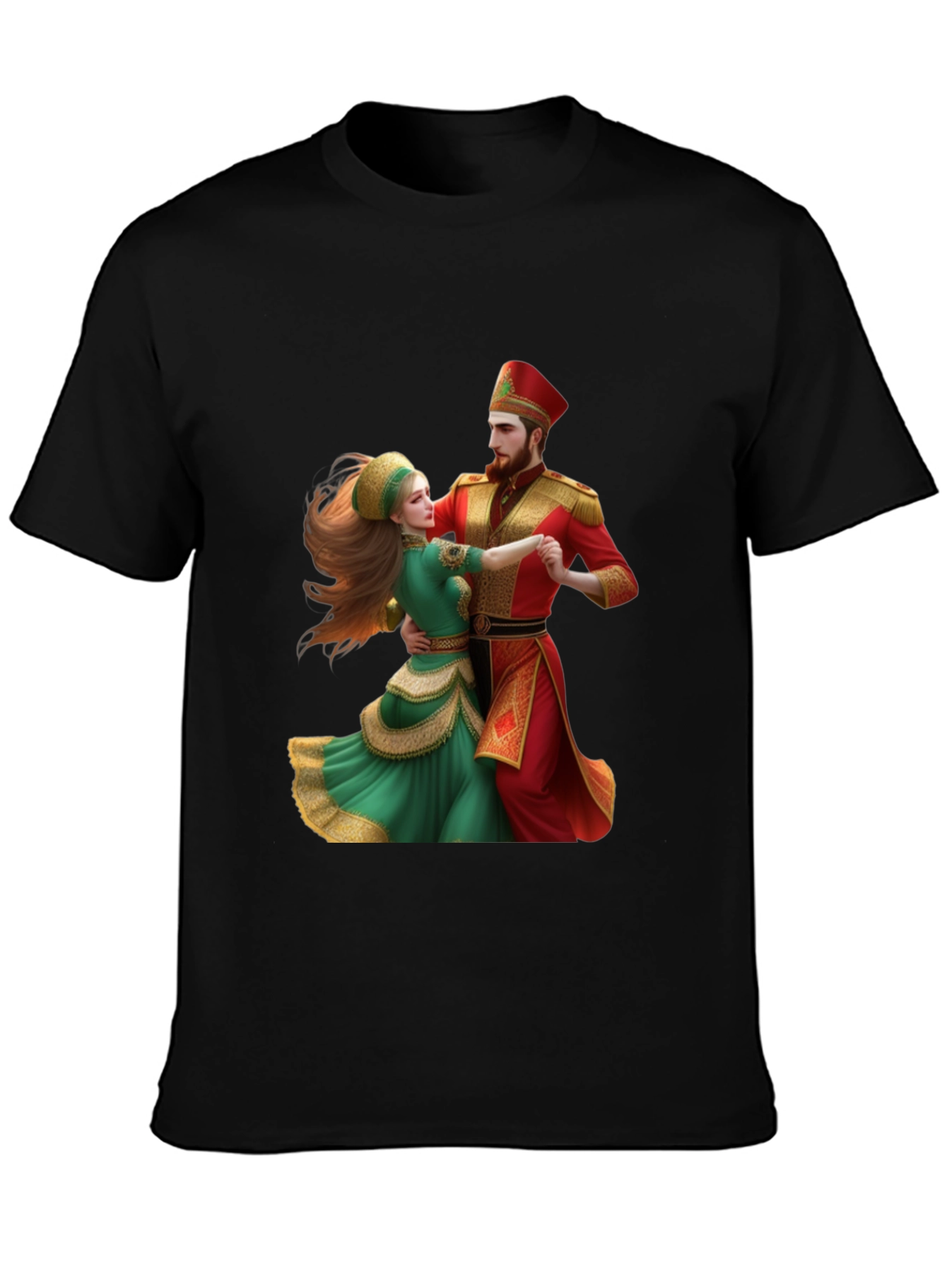Festive Dancing Couple Graphic Tee