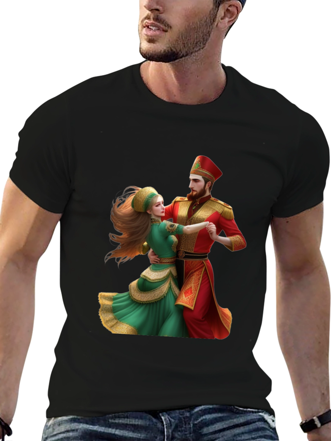 Festive Dancing Couple Graphic Tee