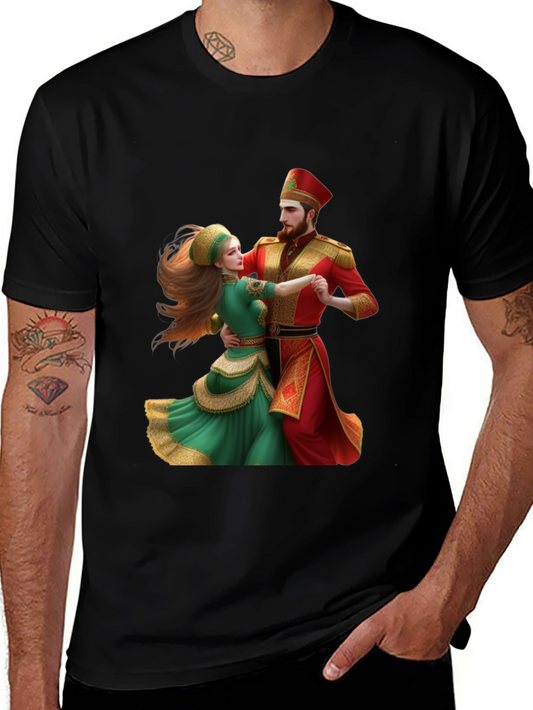Festive Dancing Couple Graphic Tee