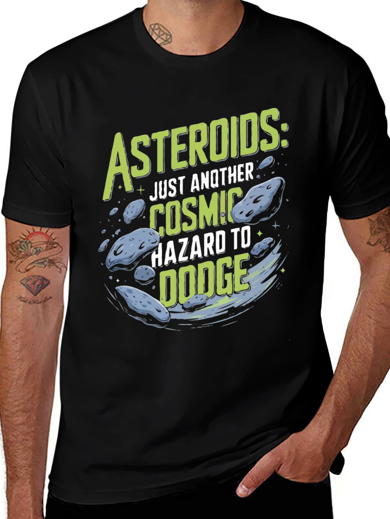 Asteroids Graphic T-Shirt: Cosmic Hazard Tee