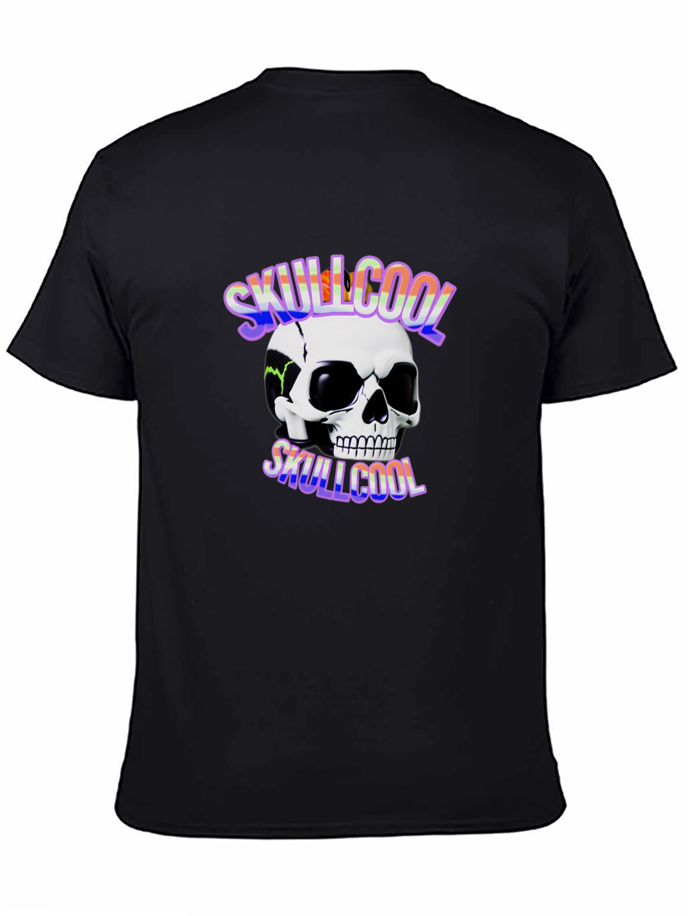 Skullcool Graphic Tee - Black Cotton T-Shirt