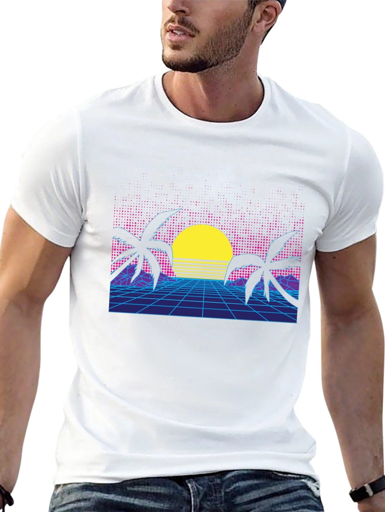 Retro Sunset T-Shirt 80s Style Tee