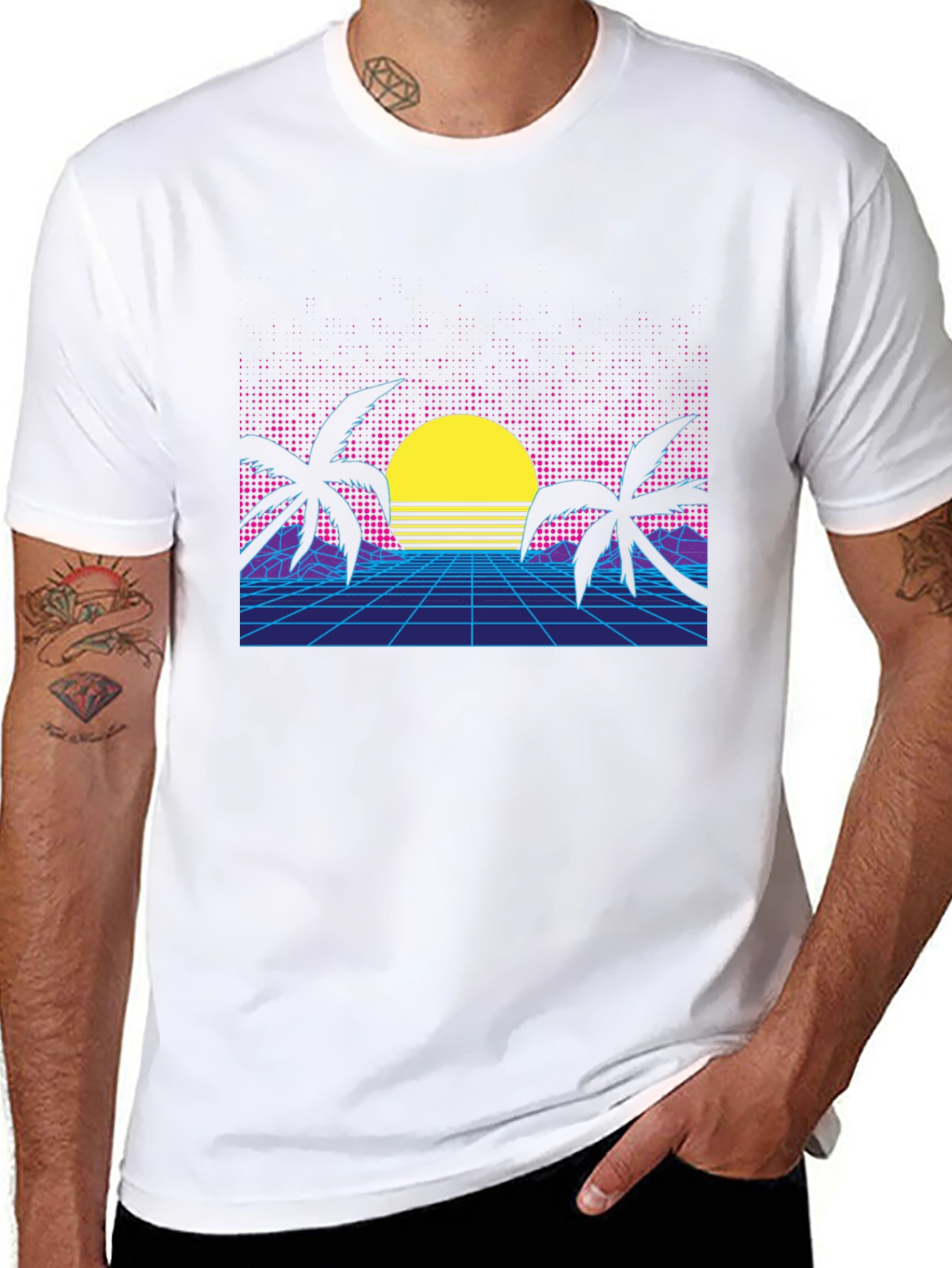 Retro Sunset T-Shirt 80s Style Tee