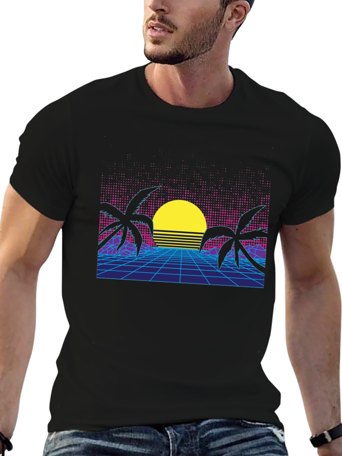 Retro Sunset T-Shirt 80s Style Tee