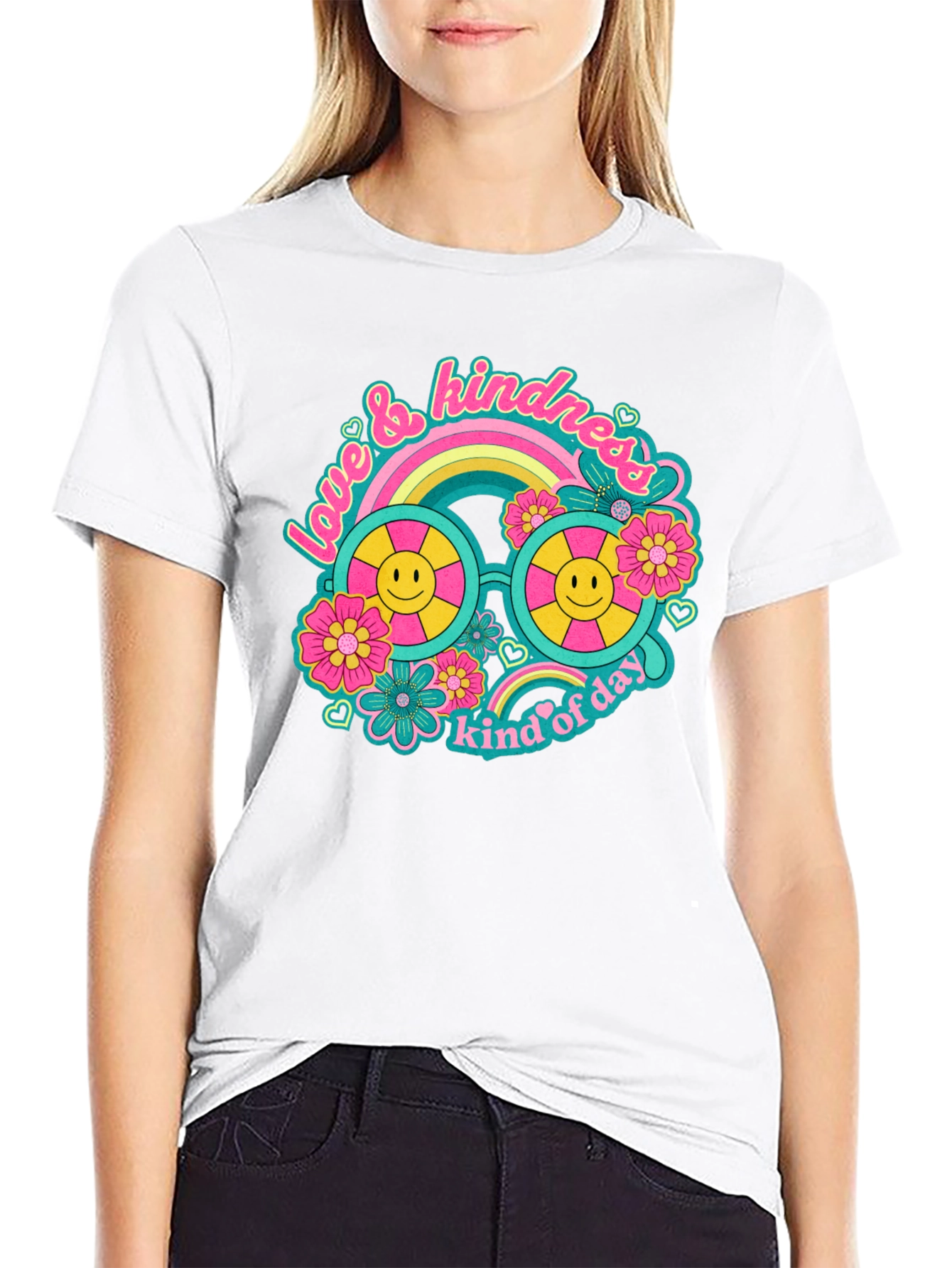Love & Kindness Black Graphic Tee