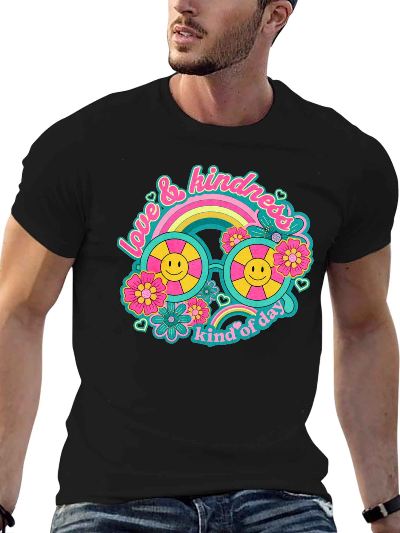 Love & Kindness Black Graphic Tee