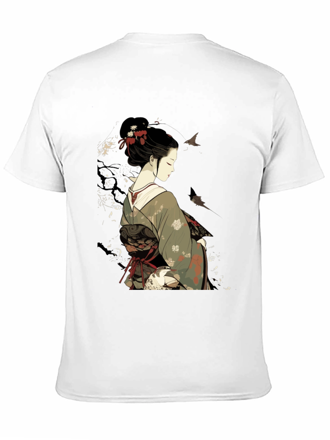 Geisha Graphic Black Tee