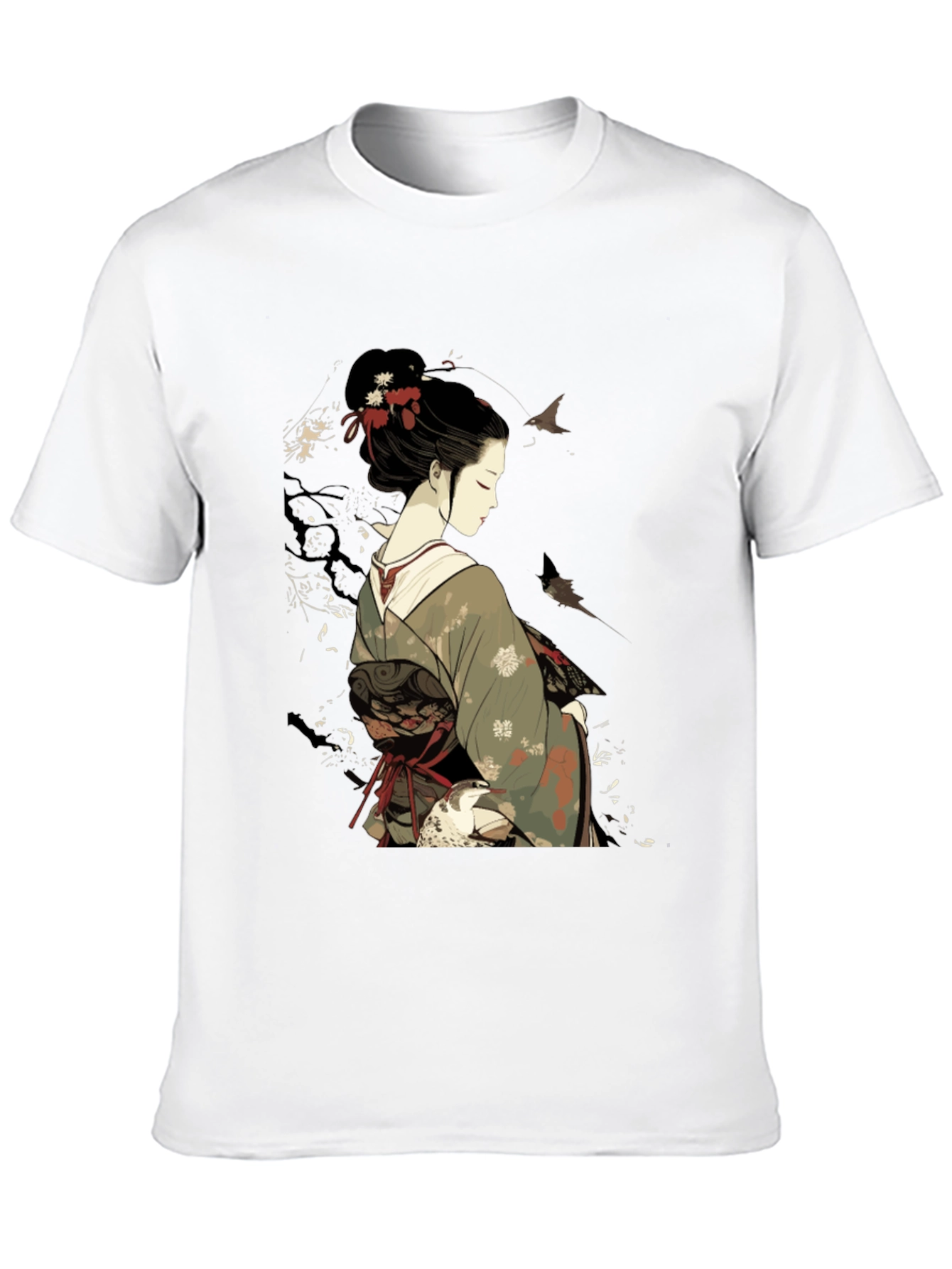 Geisha Graphic Black Tee