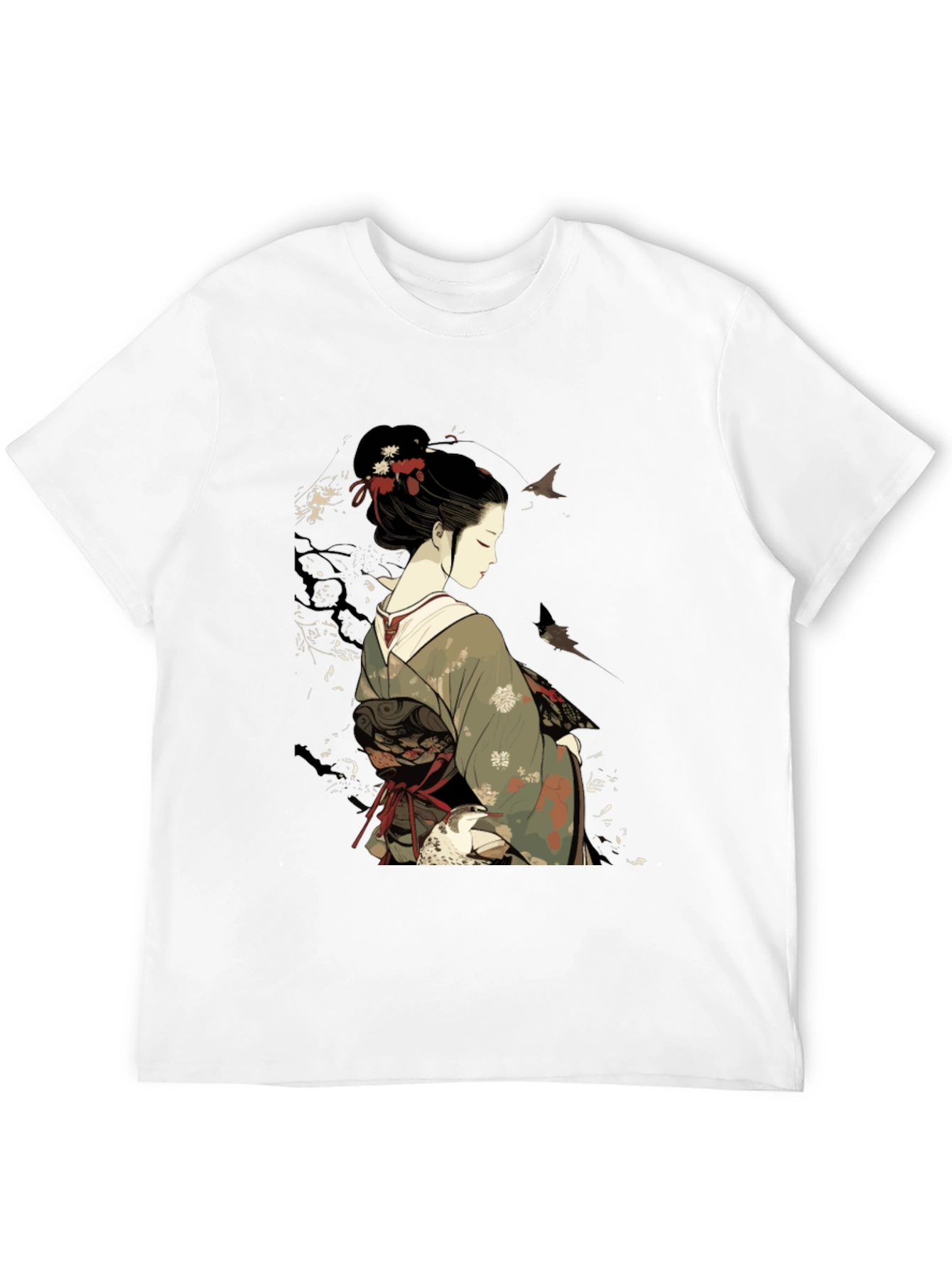 Geisha Graphic Black Tee