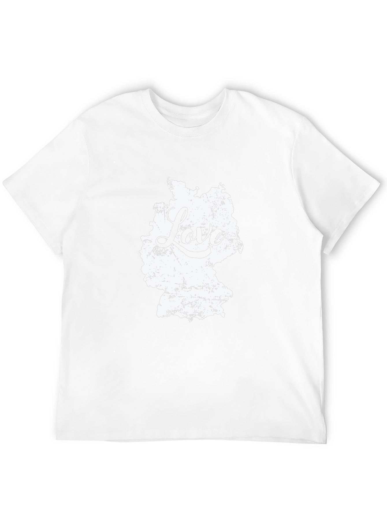 Love Germany Map Graphic Tee - Black Cotton T-Shirt
