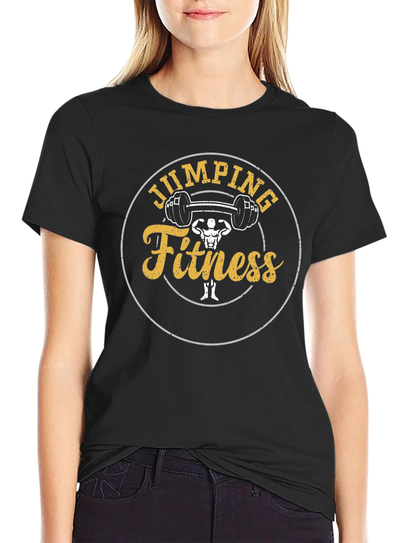 Jumping Fitness Black T-Shirt