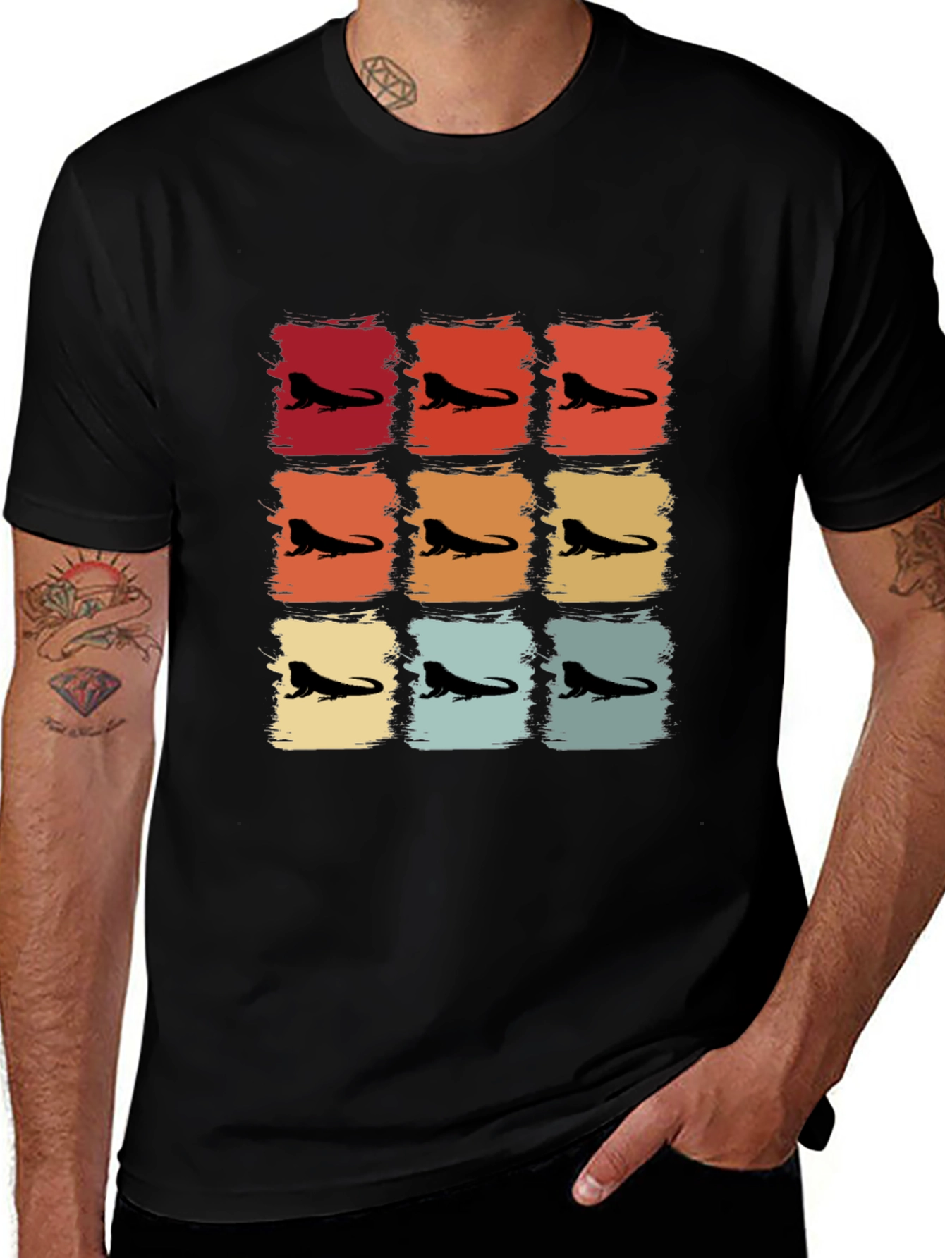 Retro Bearded Dragon T-Shirt - Cool Reptile Tee
