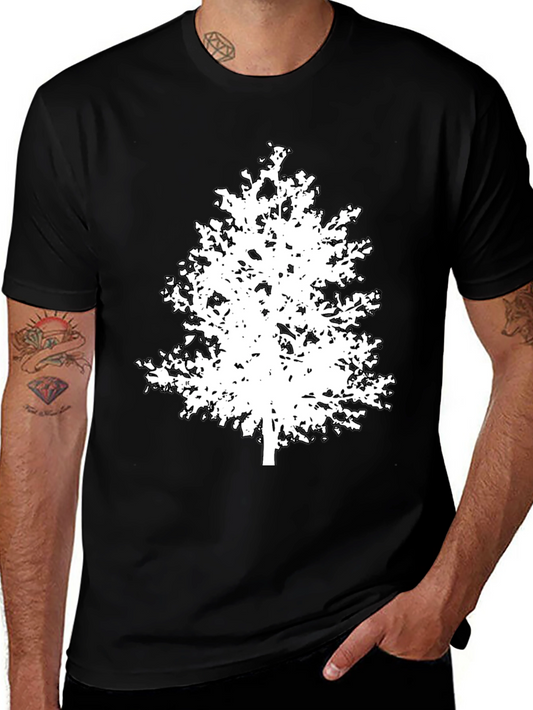 Nature Tree Graphic Black T-Shirt