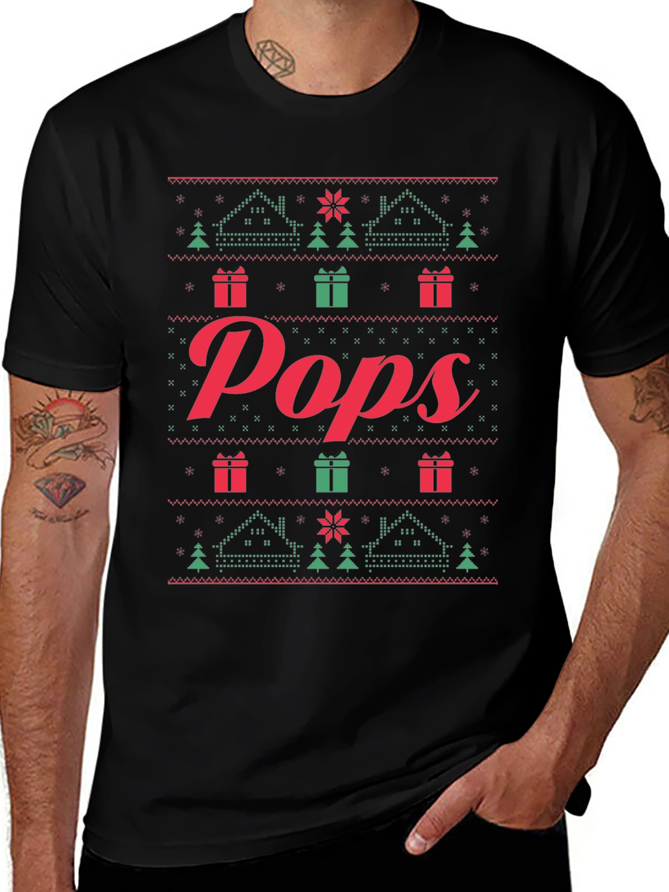Pops Ugly Christmas Sweater T-Shirt