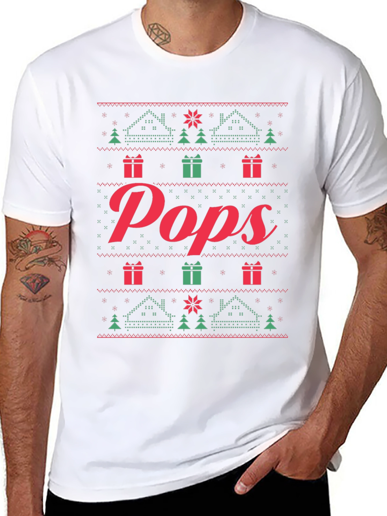 Pops Ugly Christmas Sweater T-Shirt