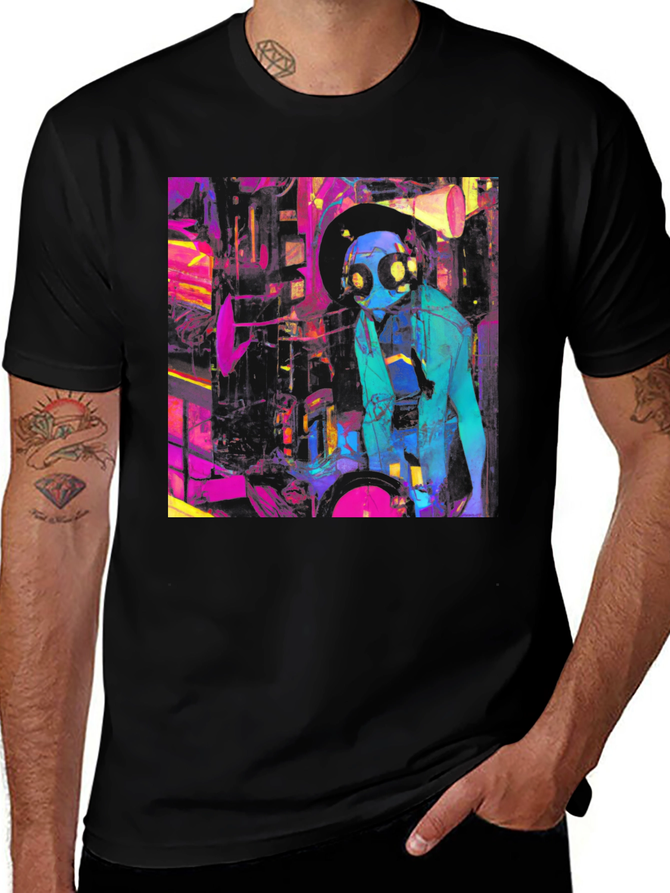 Cyberpunk T-Shirt - Vibrant Graphic Tee