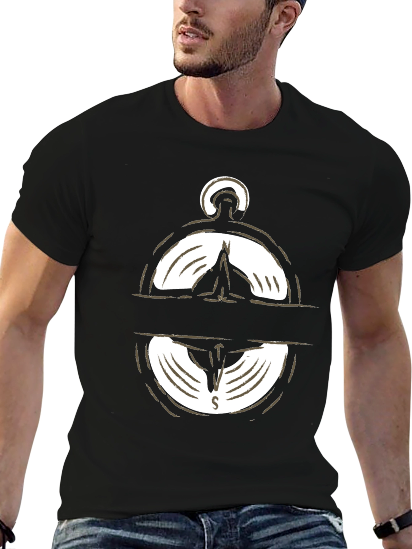 Compass Graphic Print T-Shirt