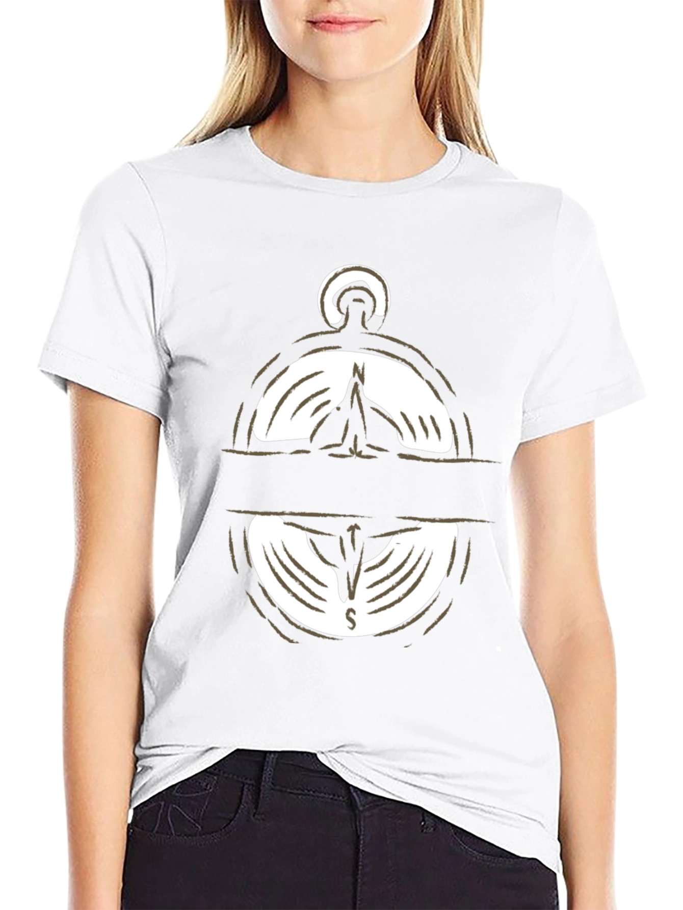 Compass Graphic Print T-Shirt