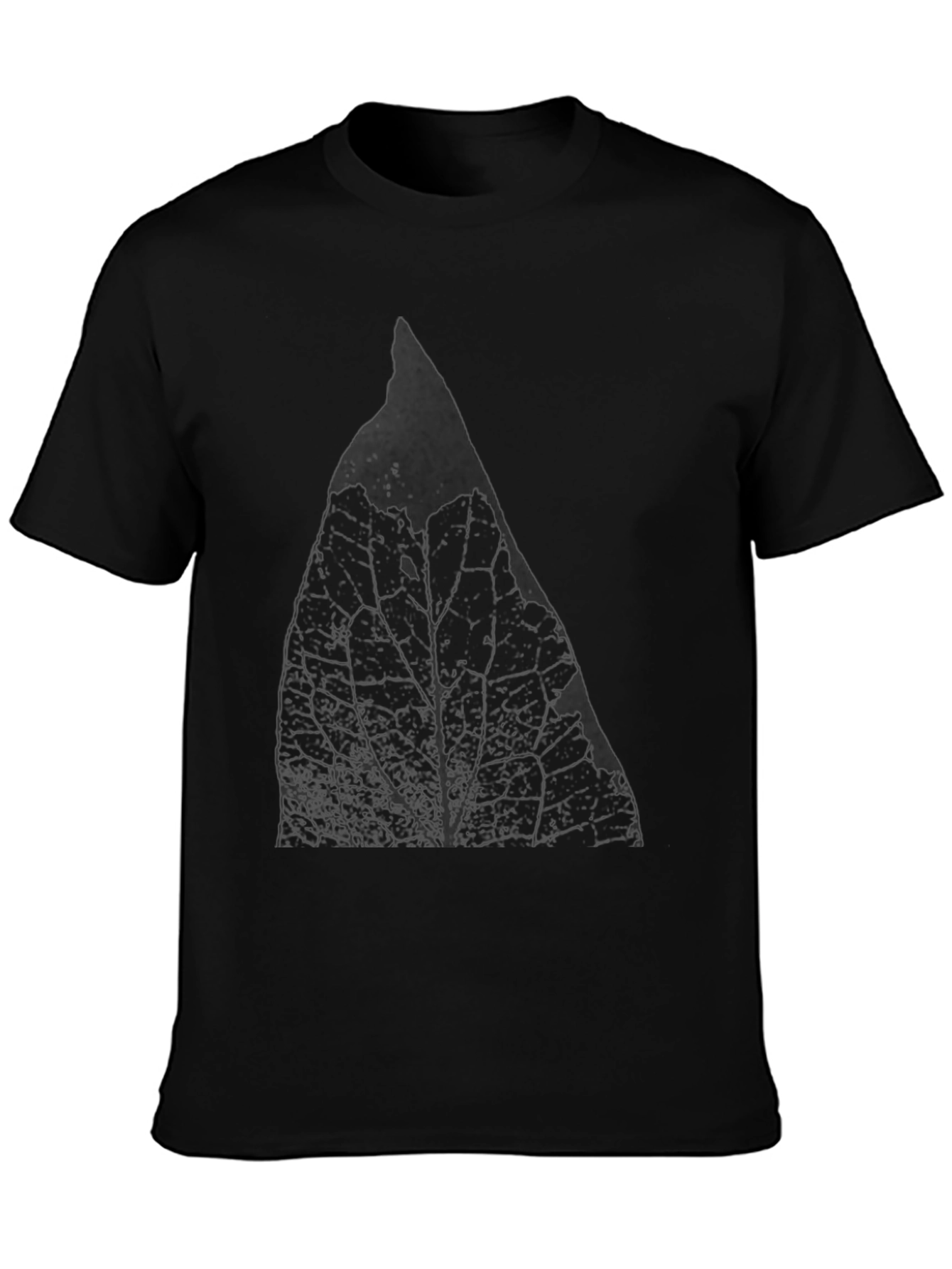 Leaf Print Black T-Shirt - Stylish Casual Wear