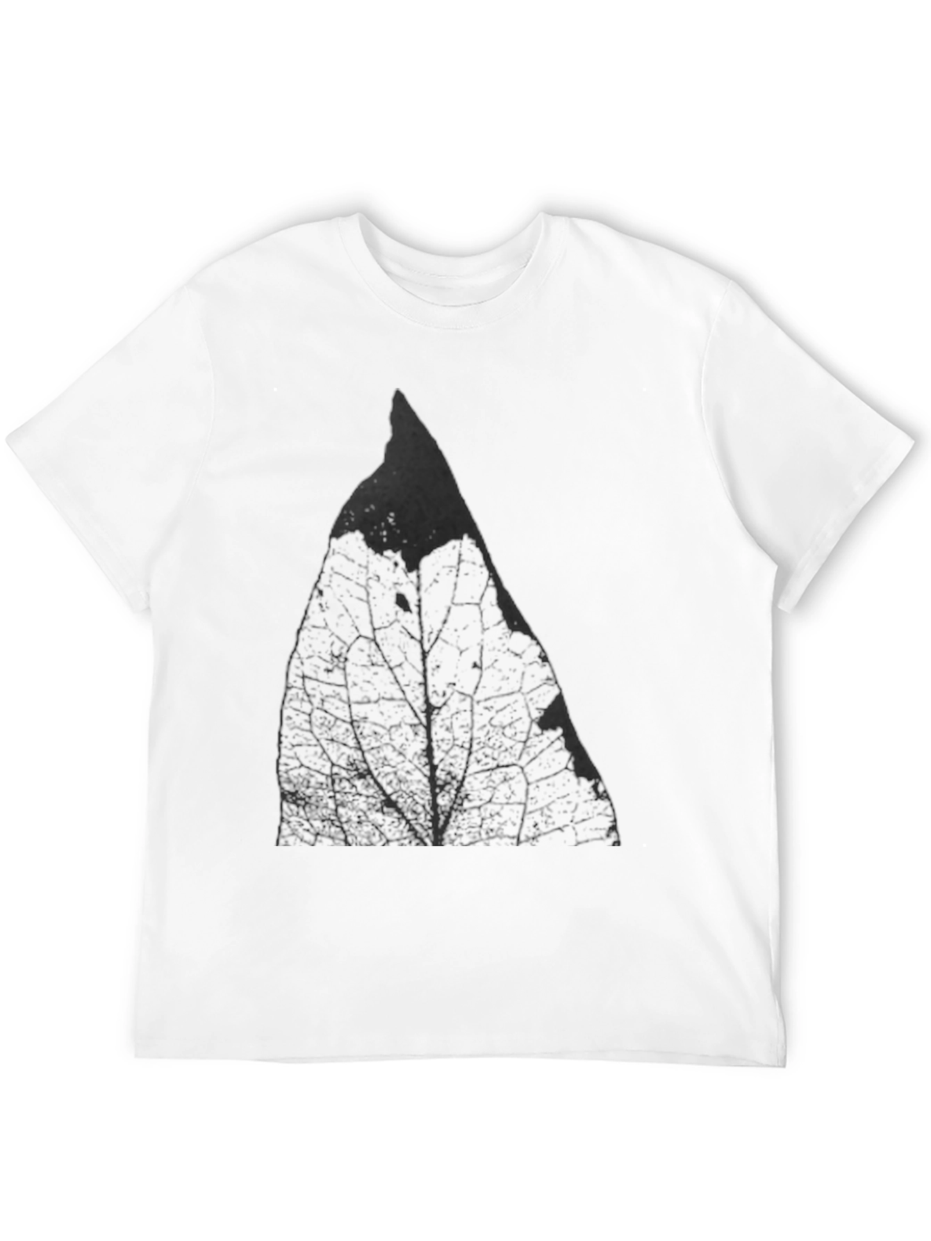 Leaf Print Black T-Shirt - Stylish Casual Wear