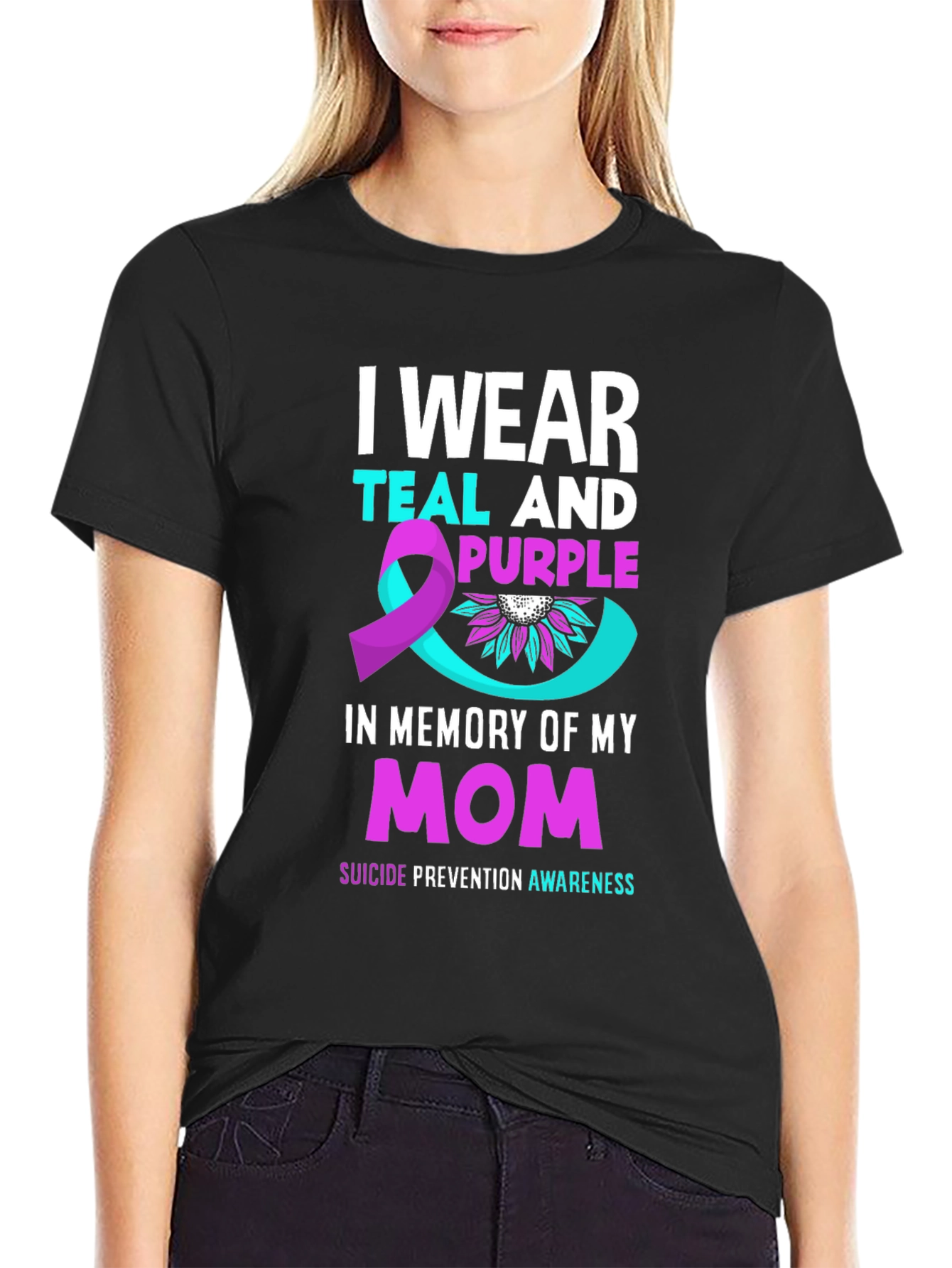 Teal and Purple Suicide Awareness T-Shirt