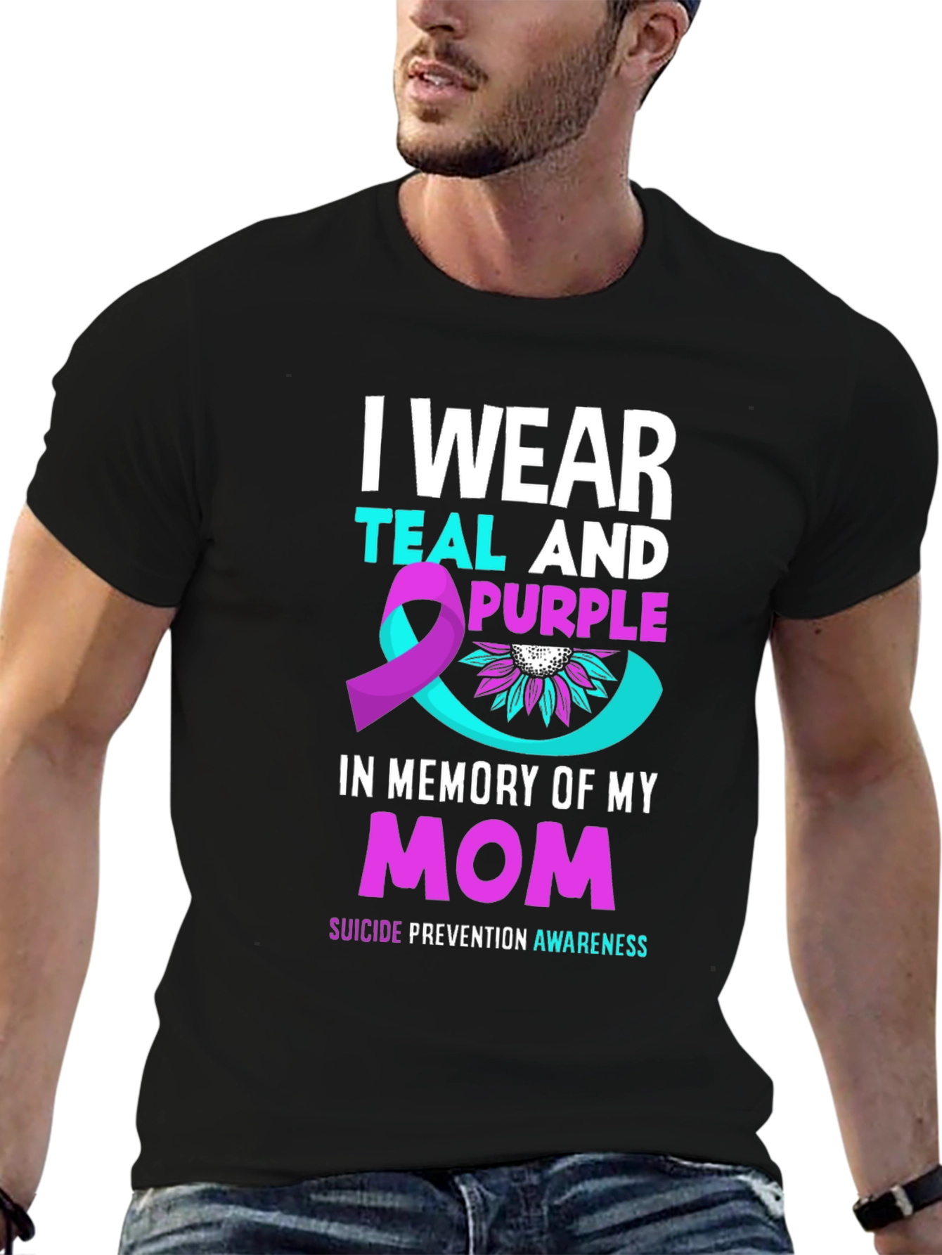 Teal and Purple Suicide Awareness T-Shirt