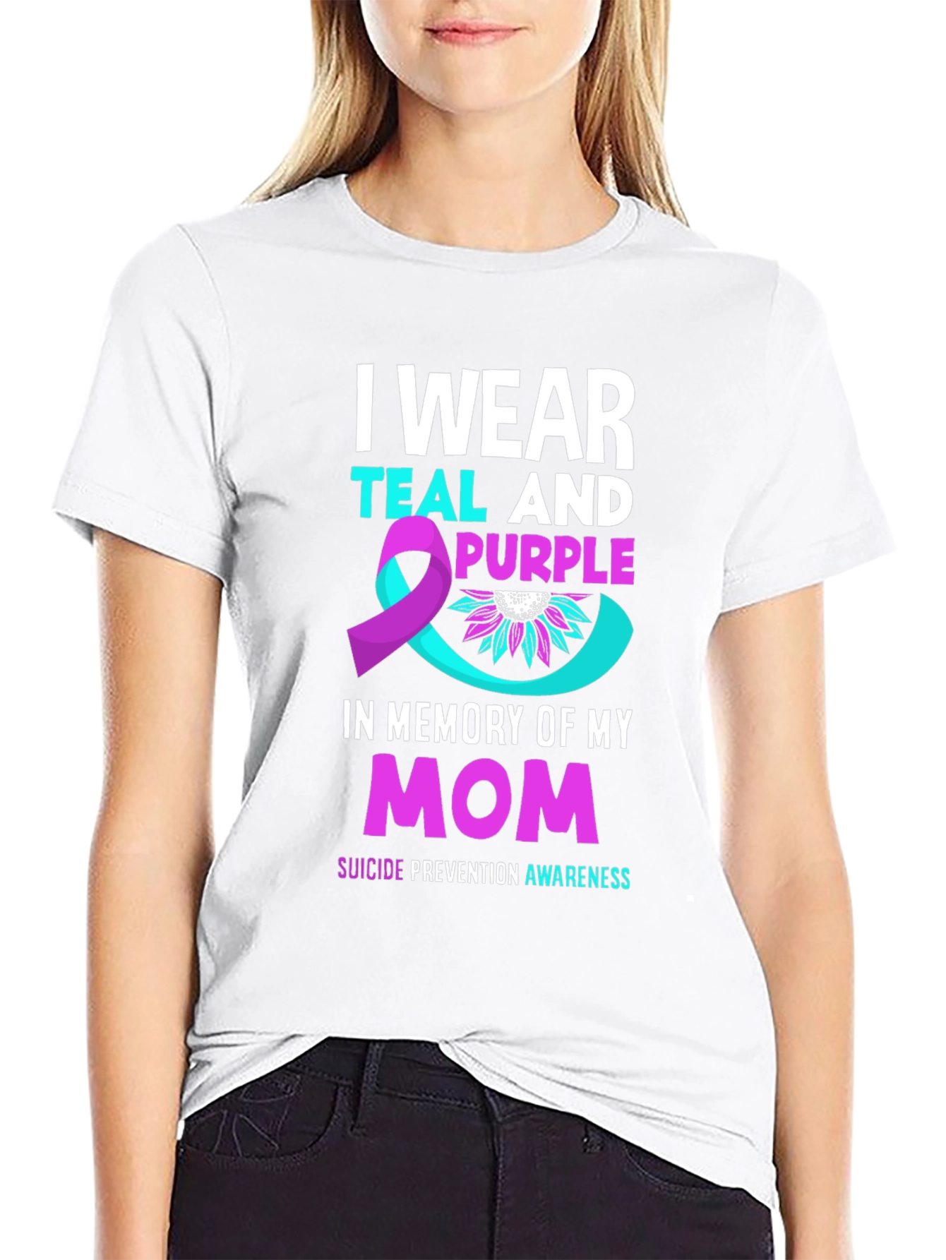 Teal and Purple Suicide Awareness T-Shirt