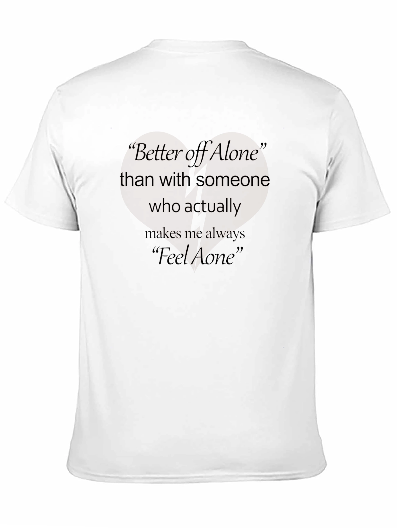 Better Off Alone Graphic Tee - Black