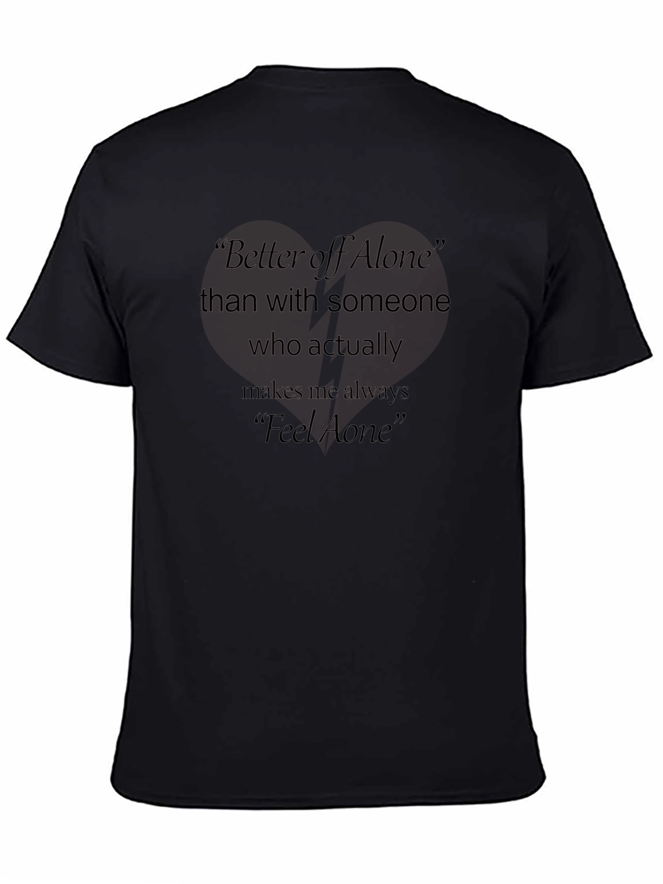 Better Off Alone Graphic Tee - Black