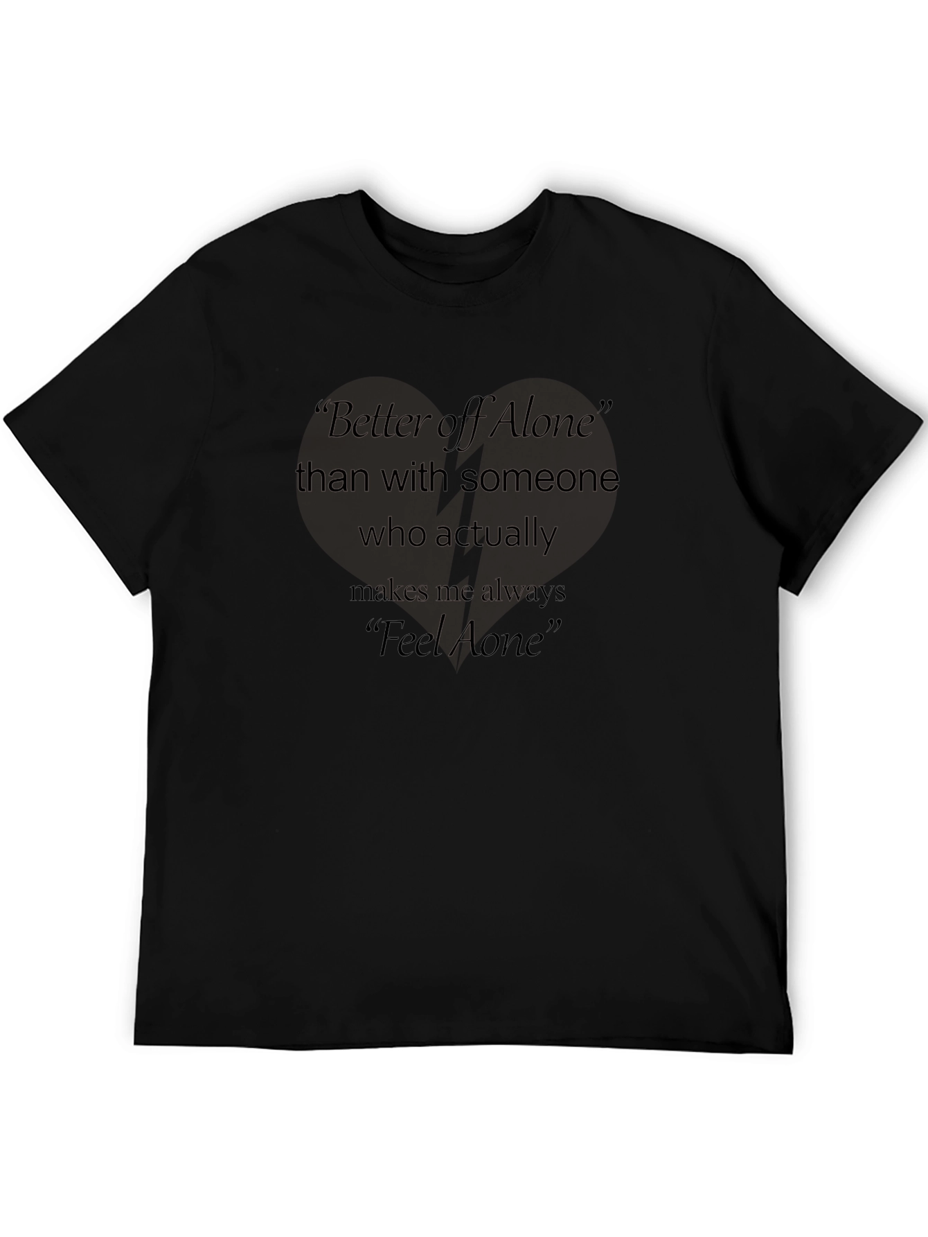 Better Off Alone Graphic Tee - Black