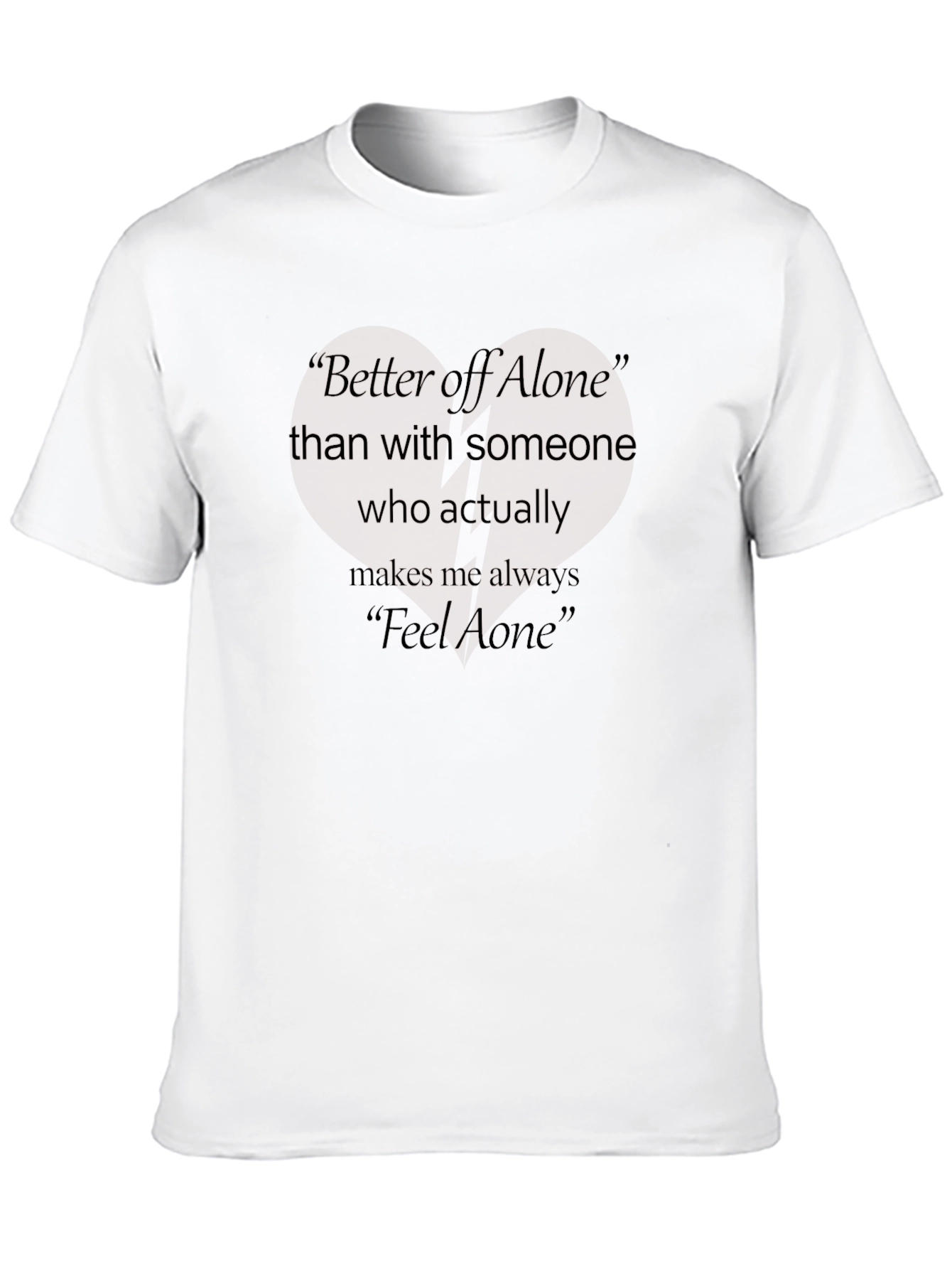Better Off Alone Graphic Tee - Black