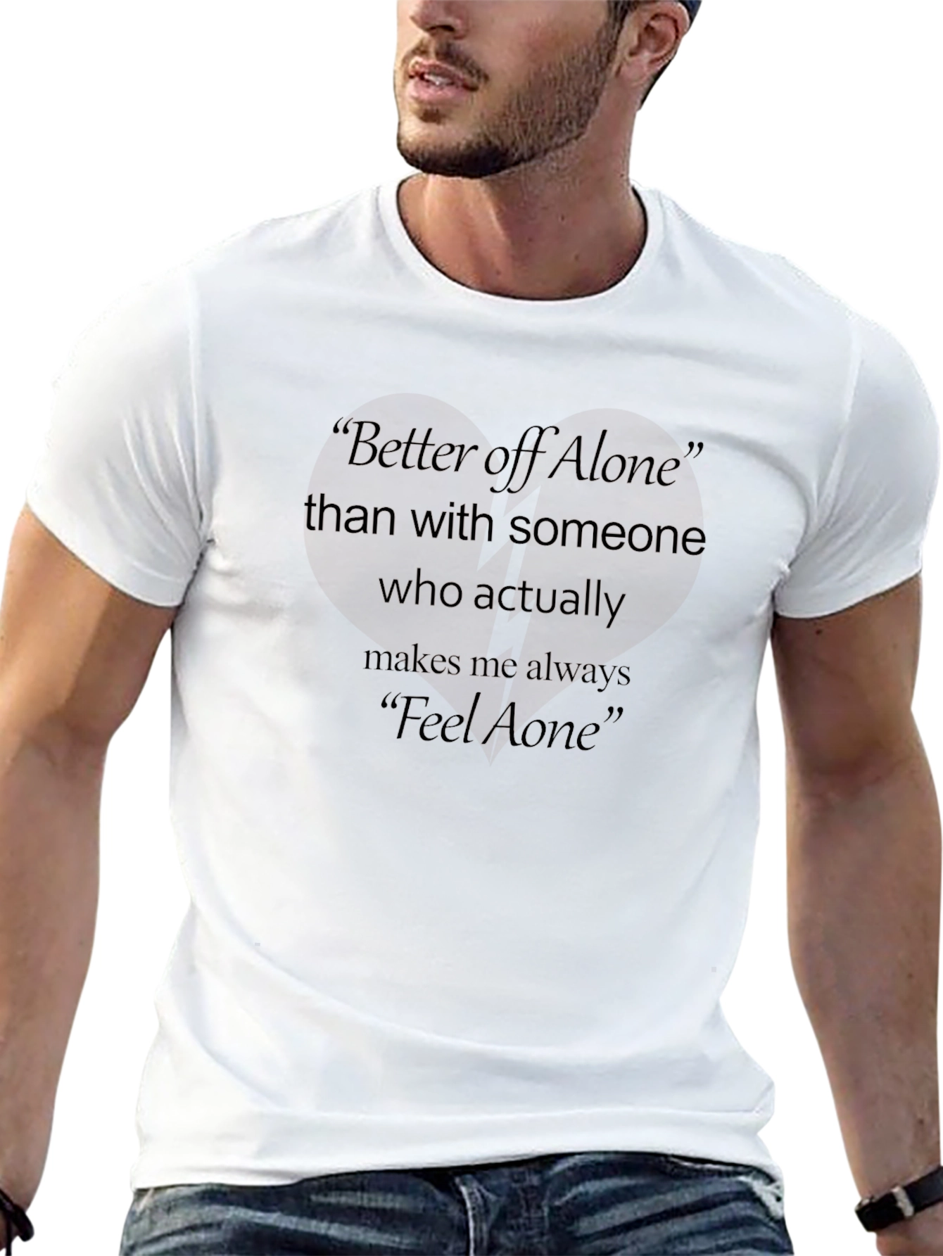 Better Off Alone Graphic Tee - Black