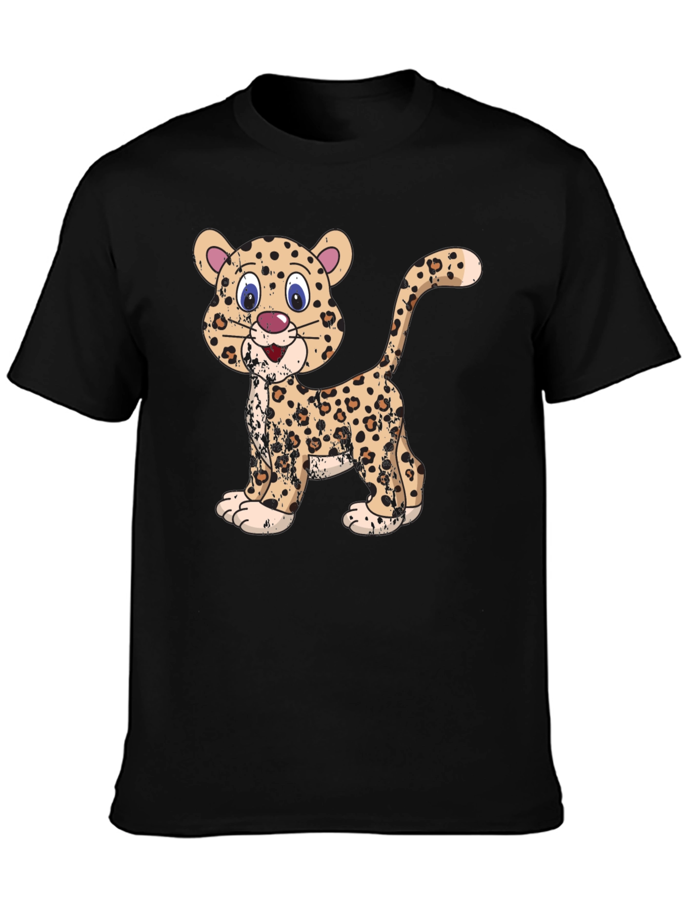 Leopard Graphic Black T-Shirt