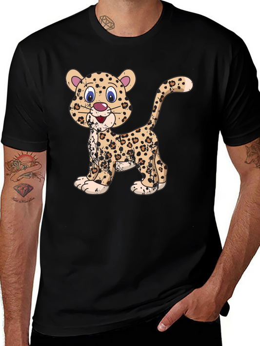 Leopard Graphic Black T-Shirt