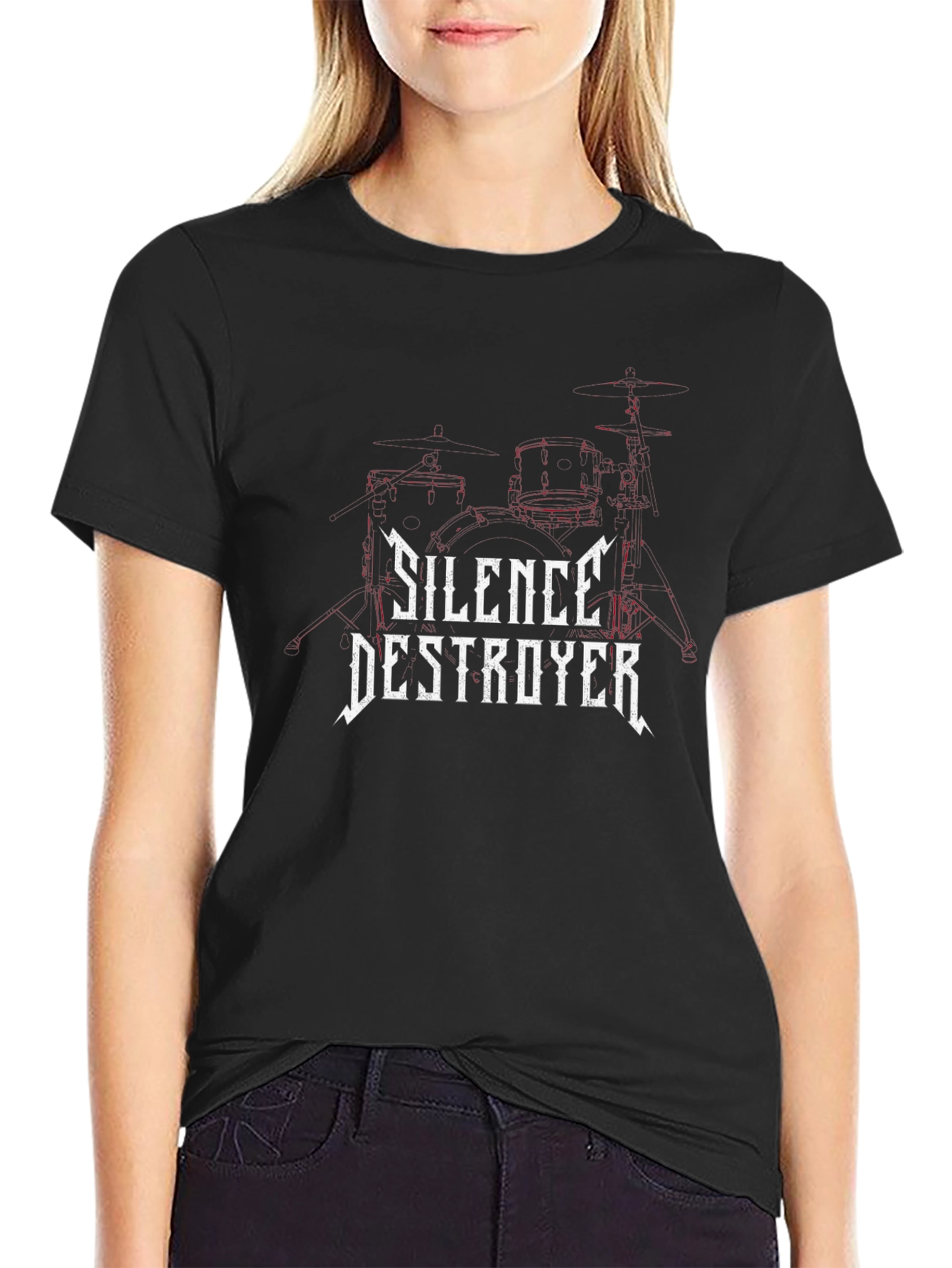 Silence Destroyer Black Graphic Tee