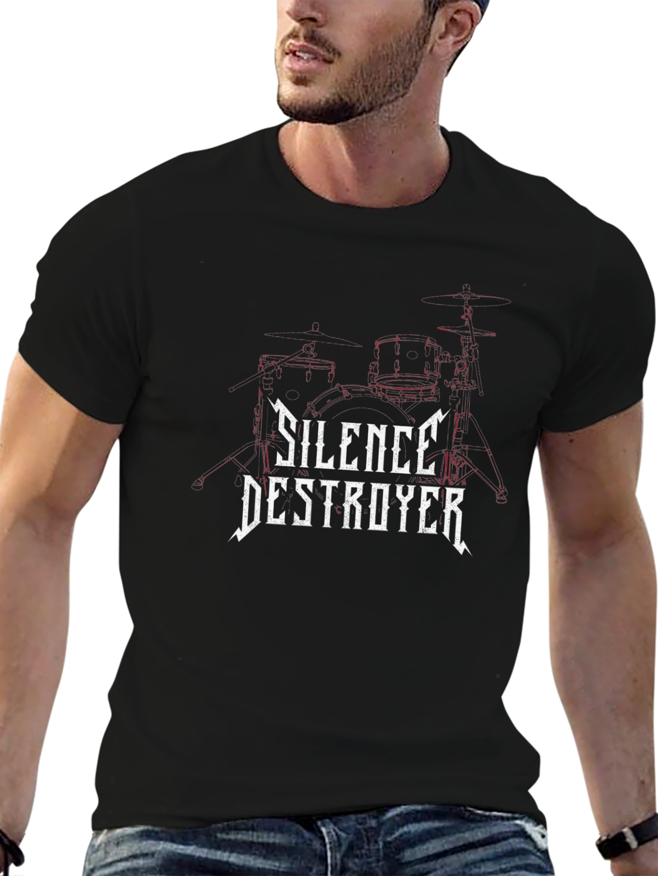 Silence Destroyer Black Graphic Tee