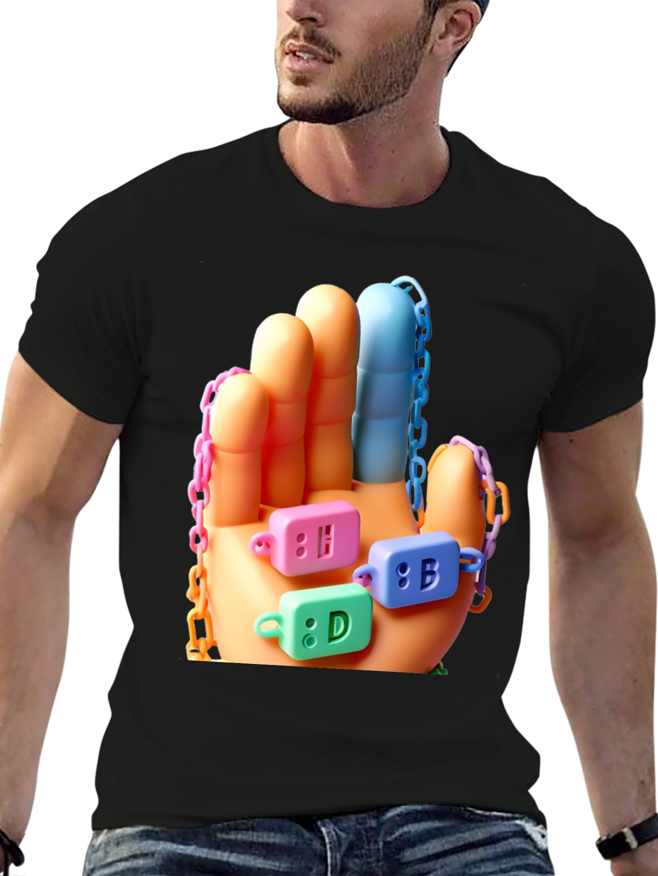 Colorful Hand Block T-Shirt