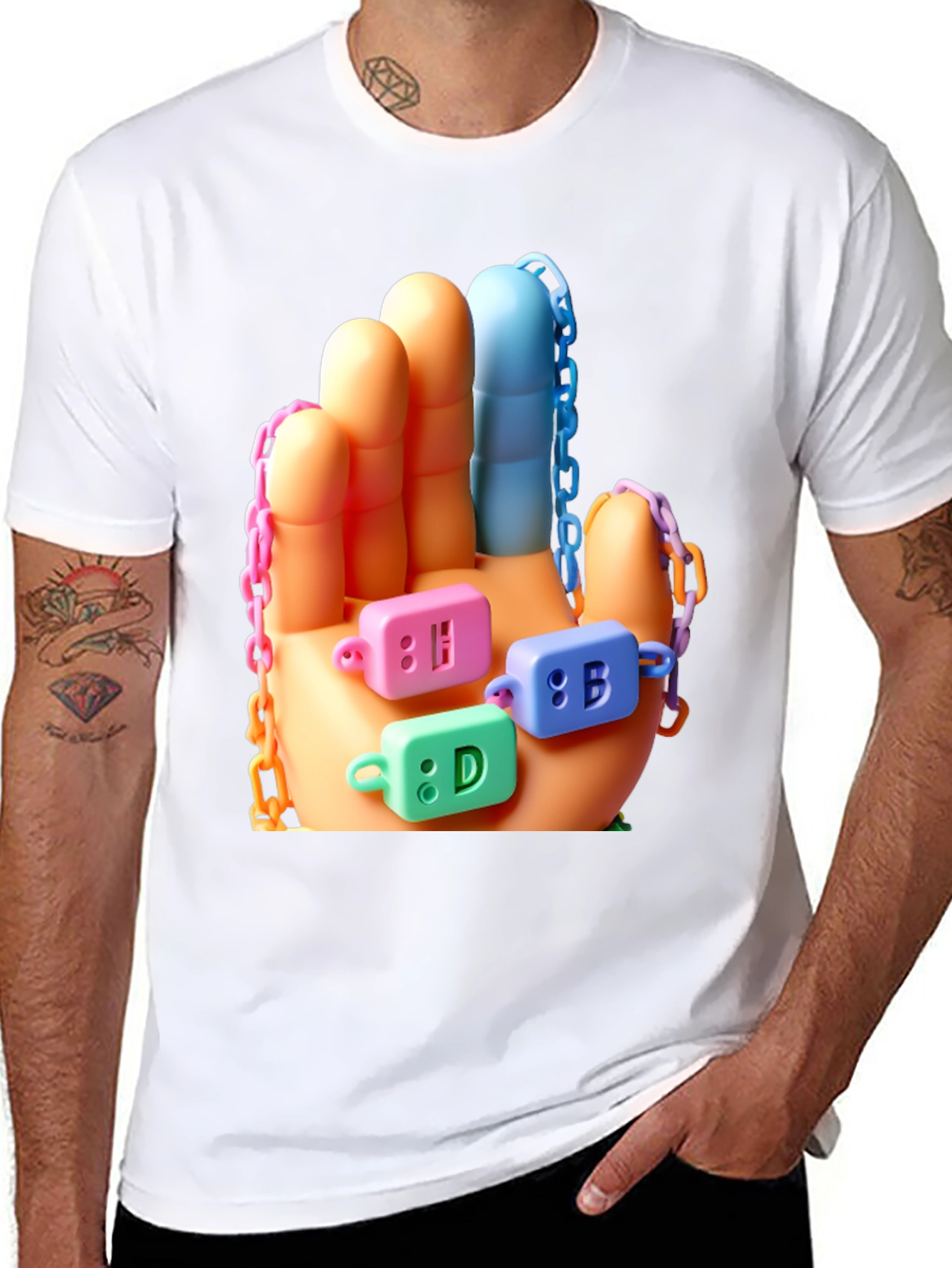 Colorful Hand Block T-Shirt