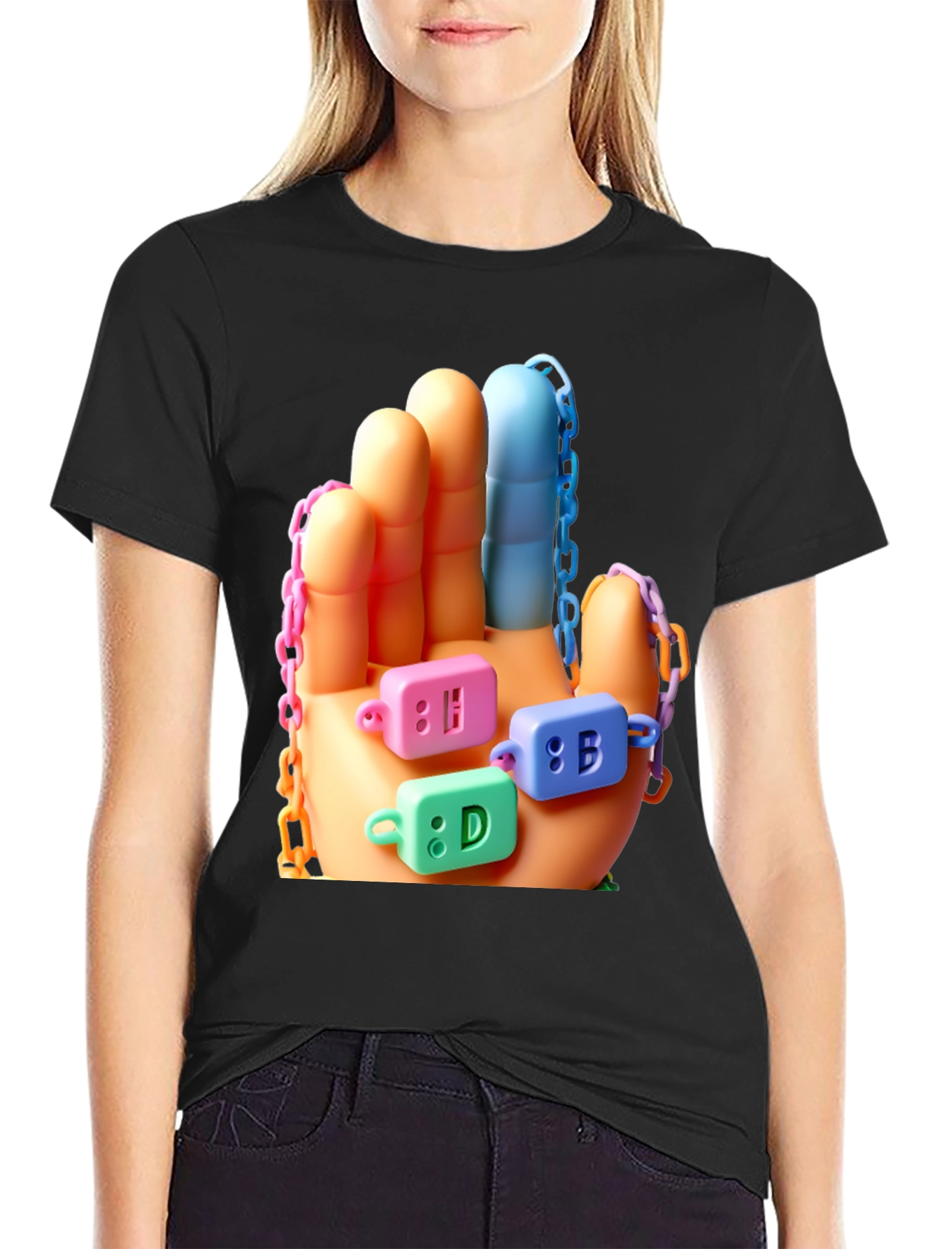 Colorful Hand Block T-Shirt